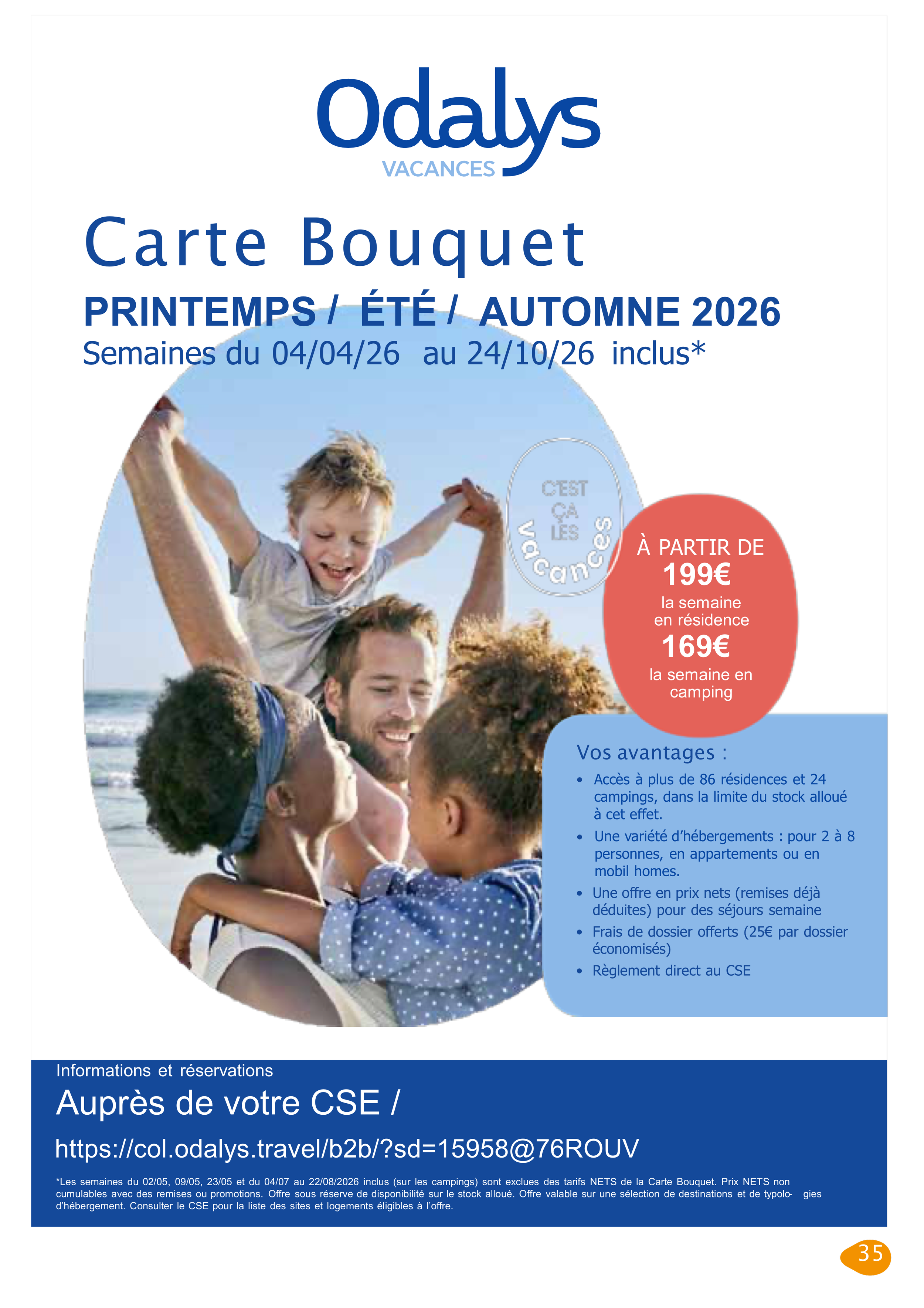 ODALYS : Carte Bouquet PRINTEMPS / ÉTÉ / AUTOMNE 2026