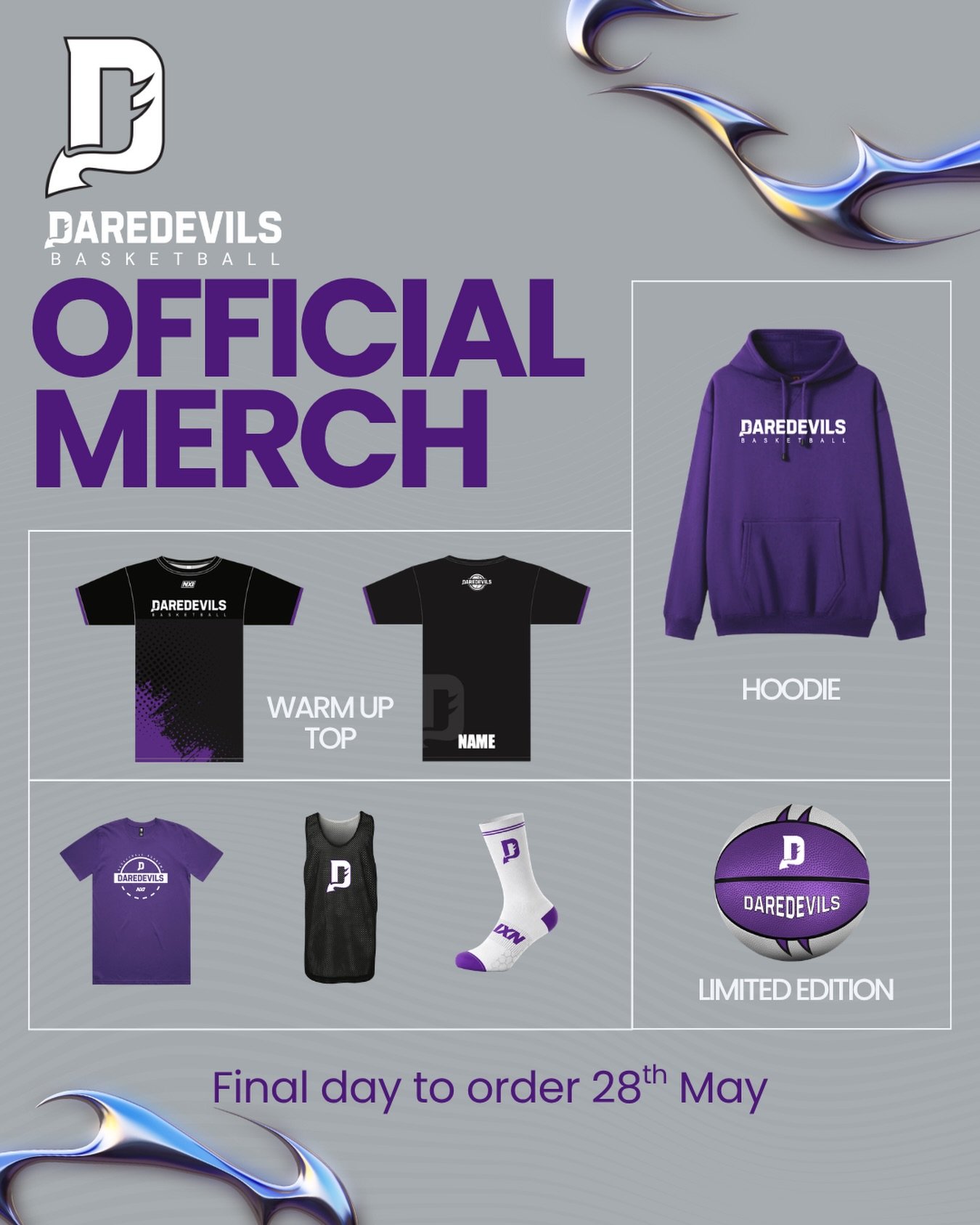 Last chance to grab your Daredevils winter merch!

Orders close tomorrow, and we&rsquo;re not sure when we&rsquo;ll be placing another winter merch order with our supplier - so don&rsquo;t miss out.

From hoodies and warm up tops to our limited editi
