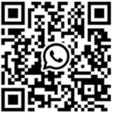 QR code with WhatsApp logo overlay