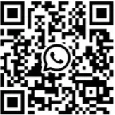 QR code with a WhatsApp icon in the center
