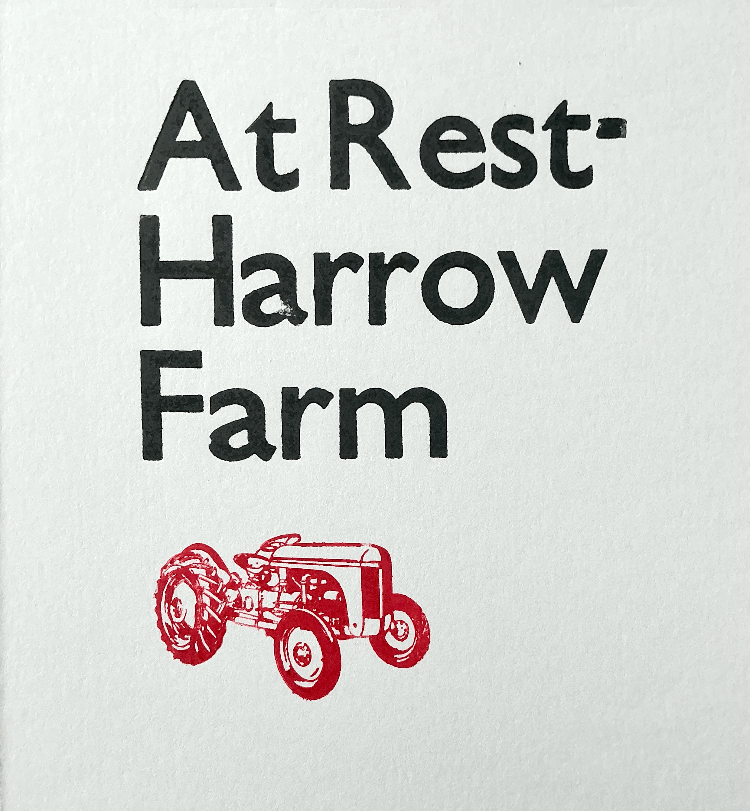 At Rest-Harrow Farm - Chapbook
