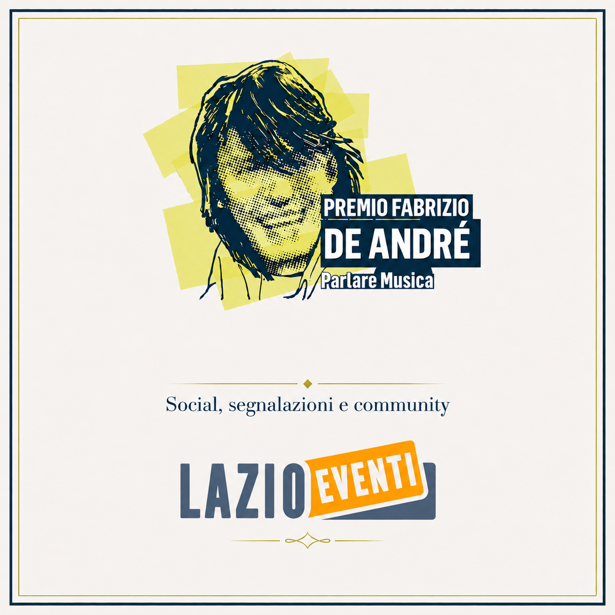 Premio Fabrizio De André 2025, social, segnalazioni e community - Presenza di Davide Borowski tra i finalisti - Settembre 2025 