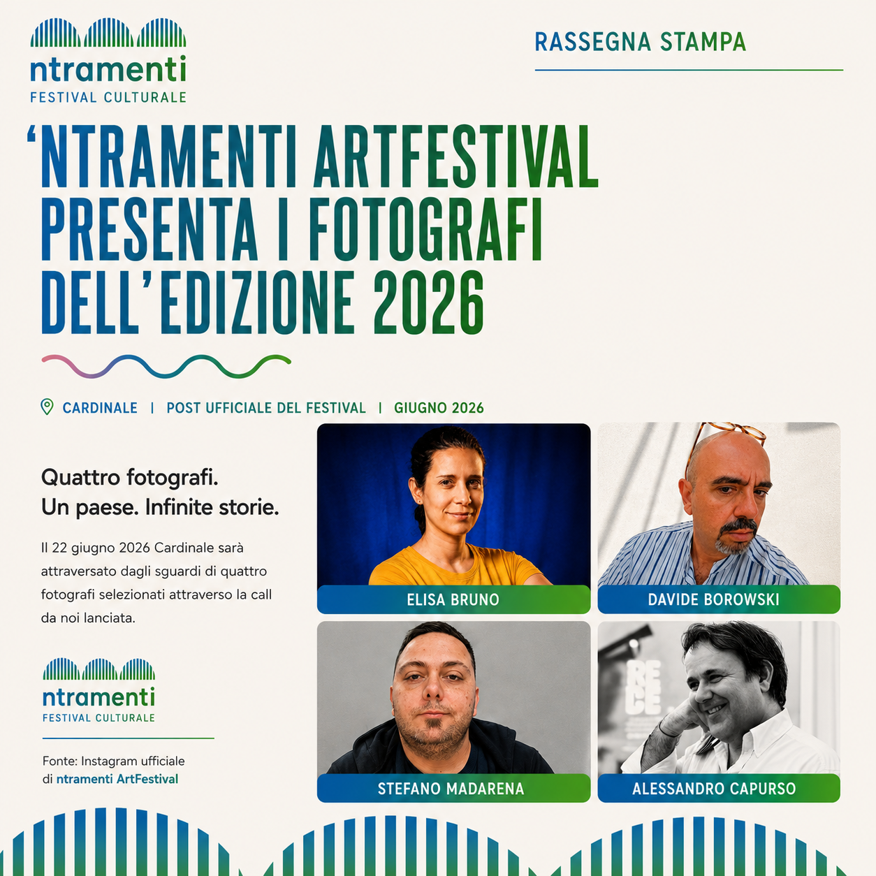 ’nTramenti ArtFestival — Annuncio ufficiale dei fotografi selezionati