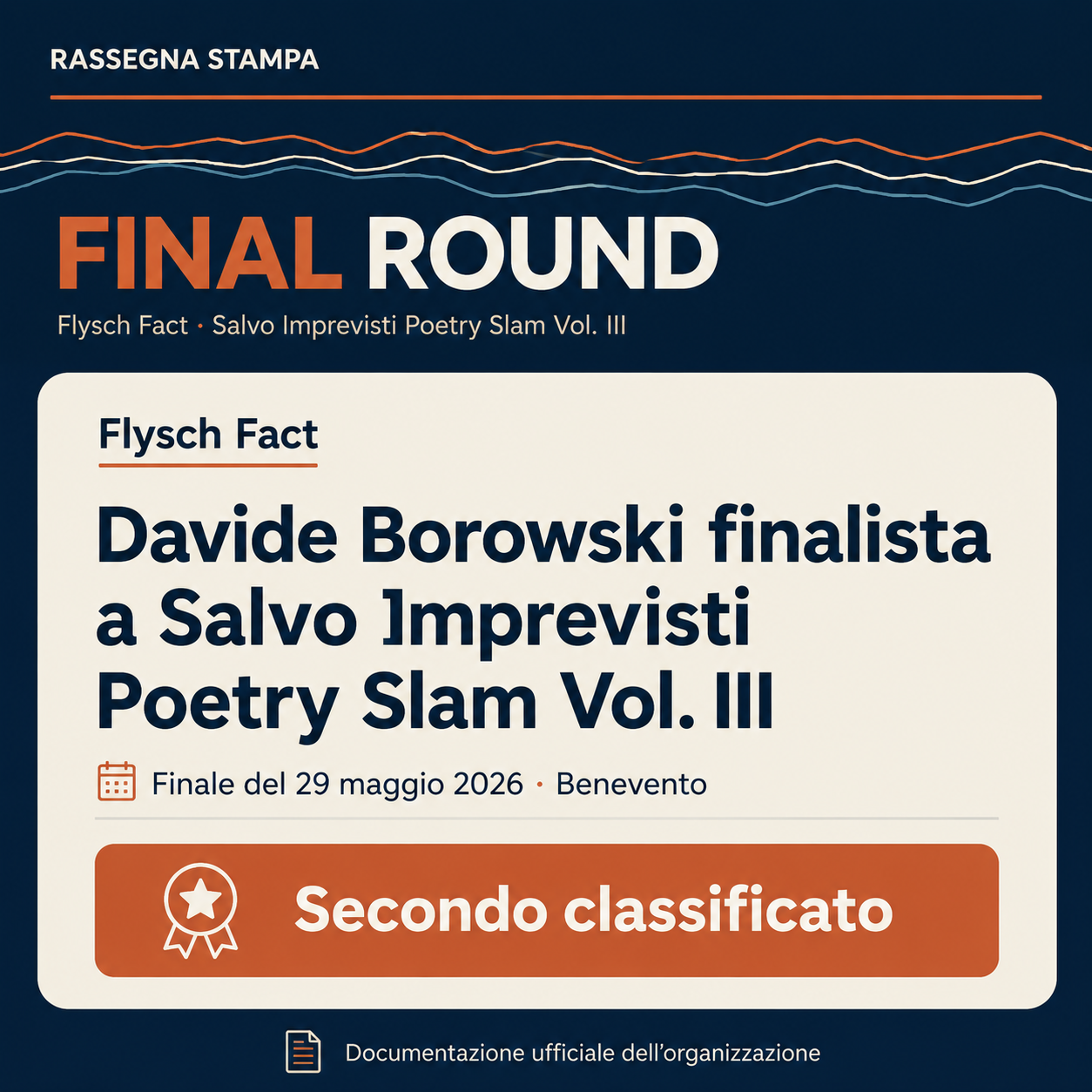 Flysch Fact — Finalista a Salvo Imprevisti Poetry Slam Vol. III