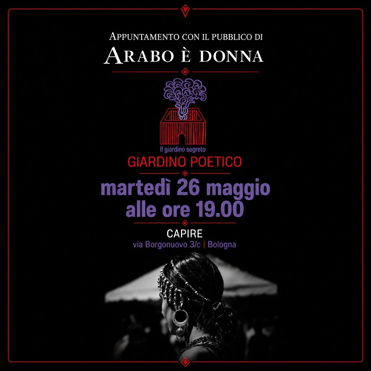 “Arabo è donna” incontra il suo pubblico a Bologna in data 26.05.26