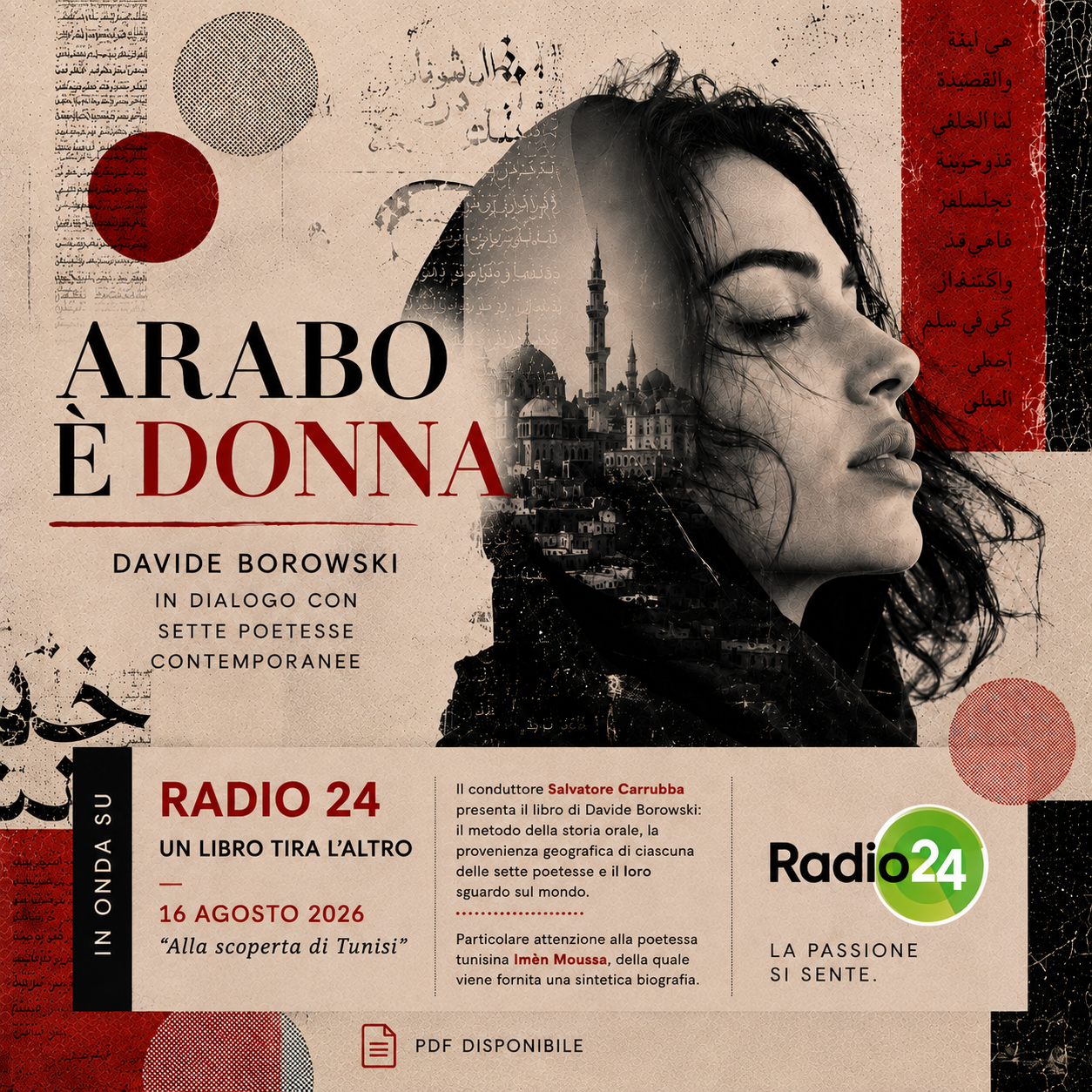 RADIO 24 – “Un libro tira l’altro” presenta Arabo è donna - 16.08.26