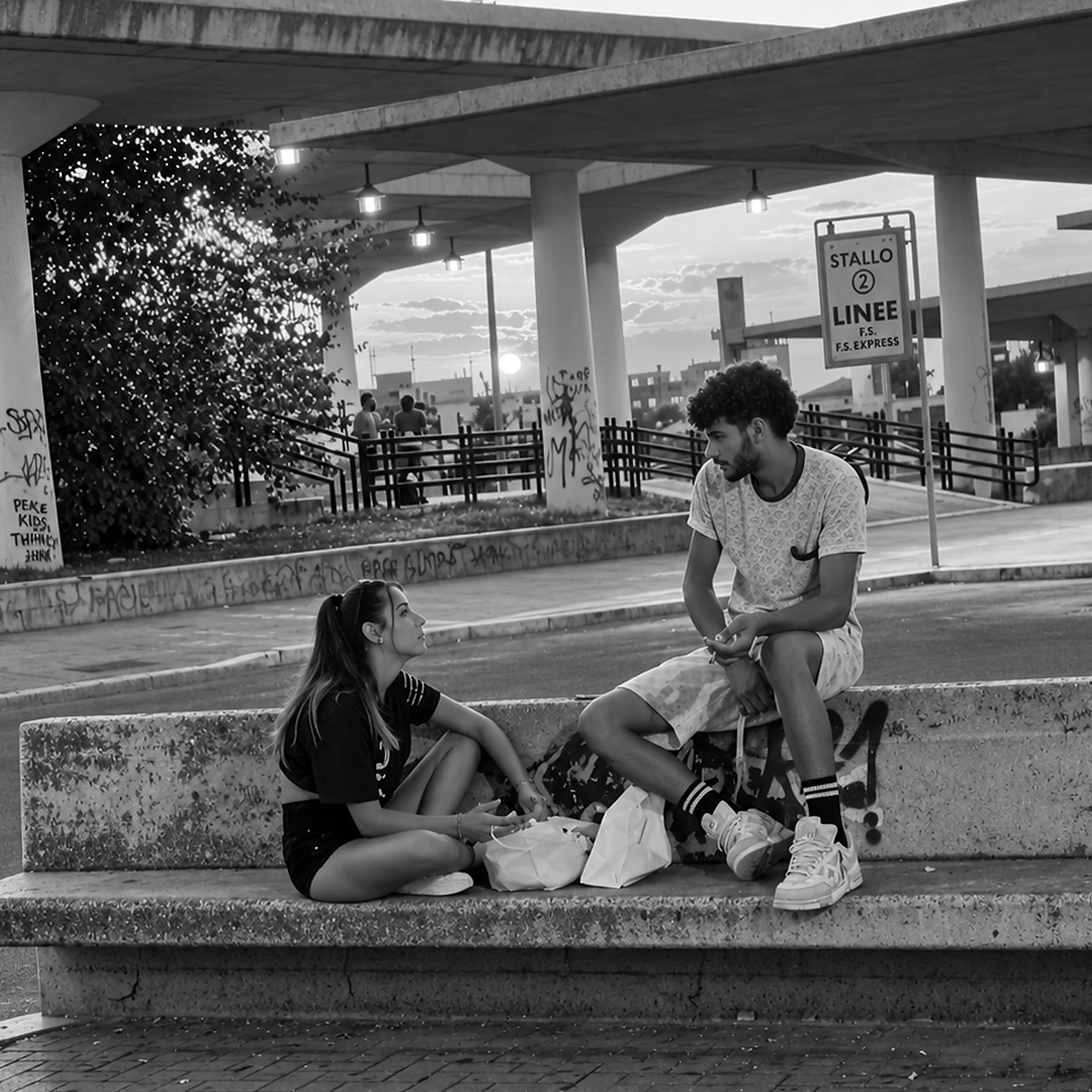 [In the Name of Love. Autostazione di Latina] La foto fa parte del progetto "Dall'autostazione di Latina a Latina Scalo". #InTheNameOfLove #AutostazioneDiLatina #Latina #StreetPhotography #BlackAndWhitePhotography #MonochromePhotography #Ur