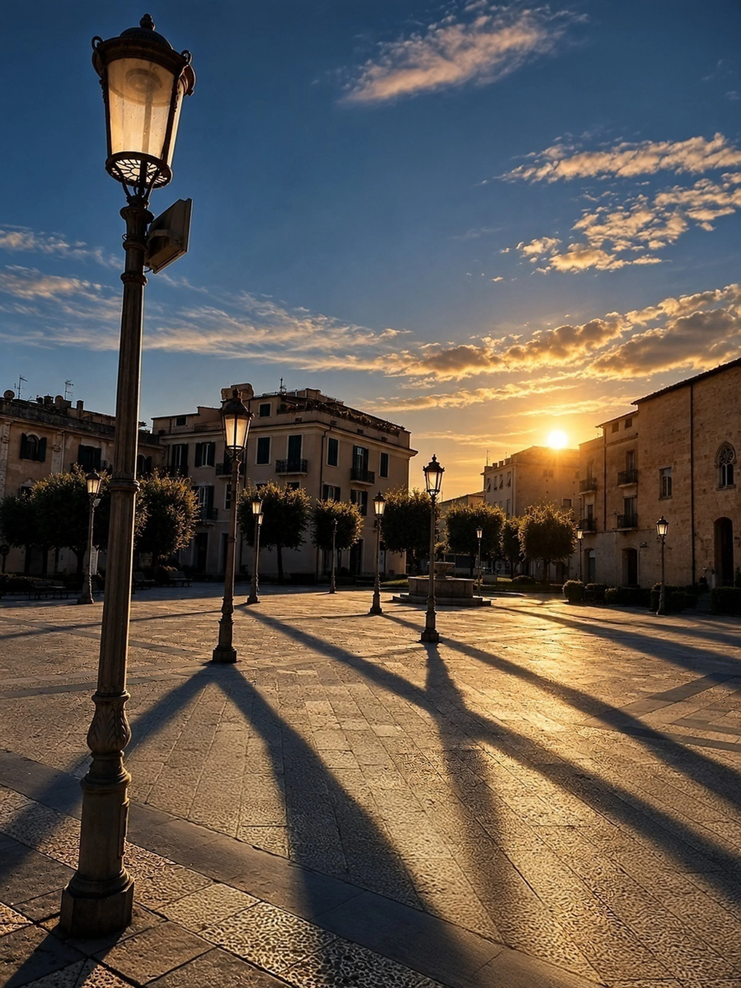 [Il fondo di Fondi] Foto scattata a Fondi nel settembre del 2026 #IlFondoDiFondi #Fondi #Lazio #PiazzaDiFondi #FotografiaUrbana #FotografiaDArte #FotografiaContemporanea #PaesaggioUrbano #LuceDelTramonto #OraDorata #OmbreLunghe #LuciEOmbre #Architett