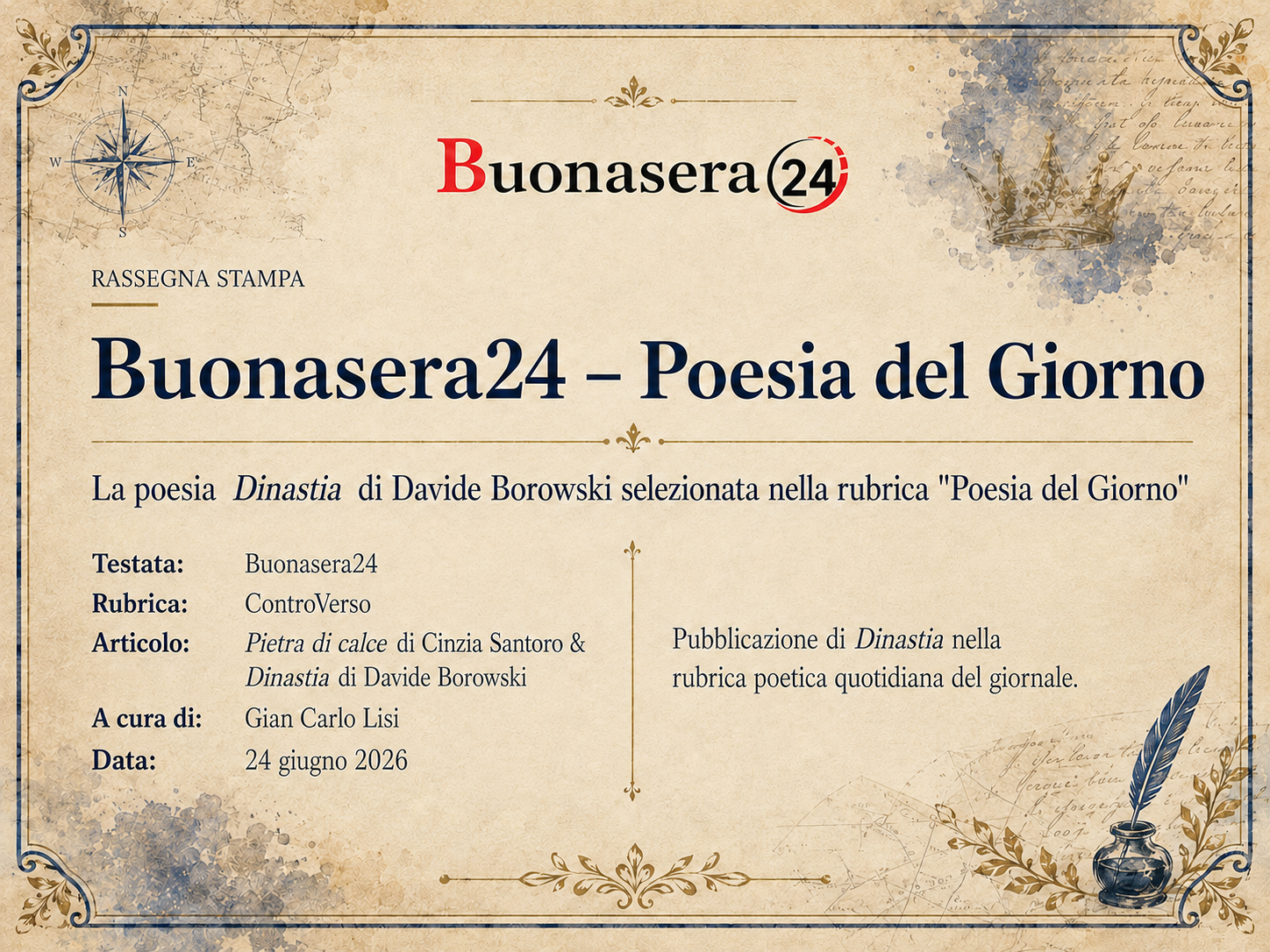 Buonasera24 / controVerso — Poesia del Giorno