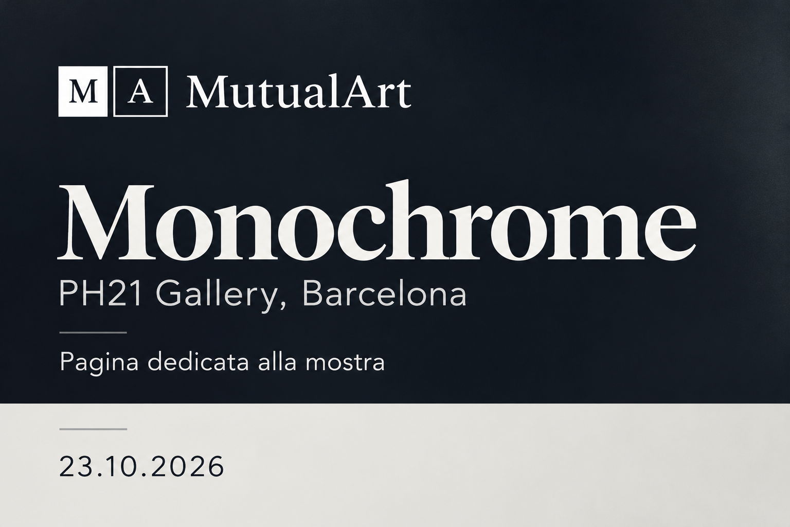 MutualArt - Le opere di Davide Borowski a Barcellona in occasione della mostra Monochrome - 23.10.26