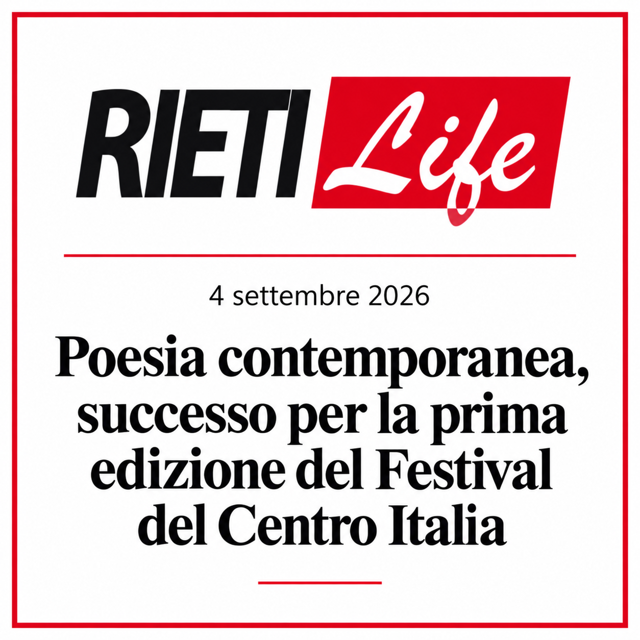 RietiLife - Successo per la prima edizione di Versi inCentro - 04.09.26