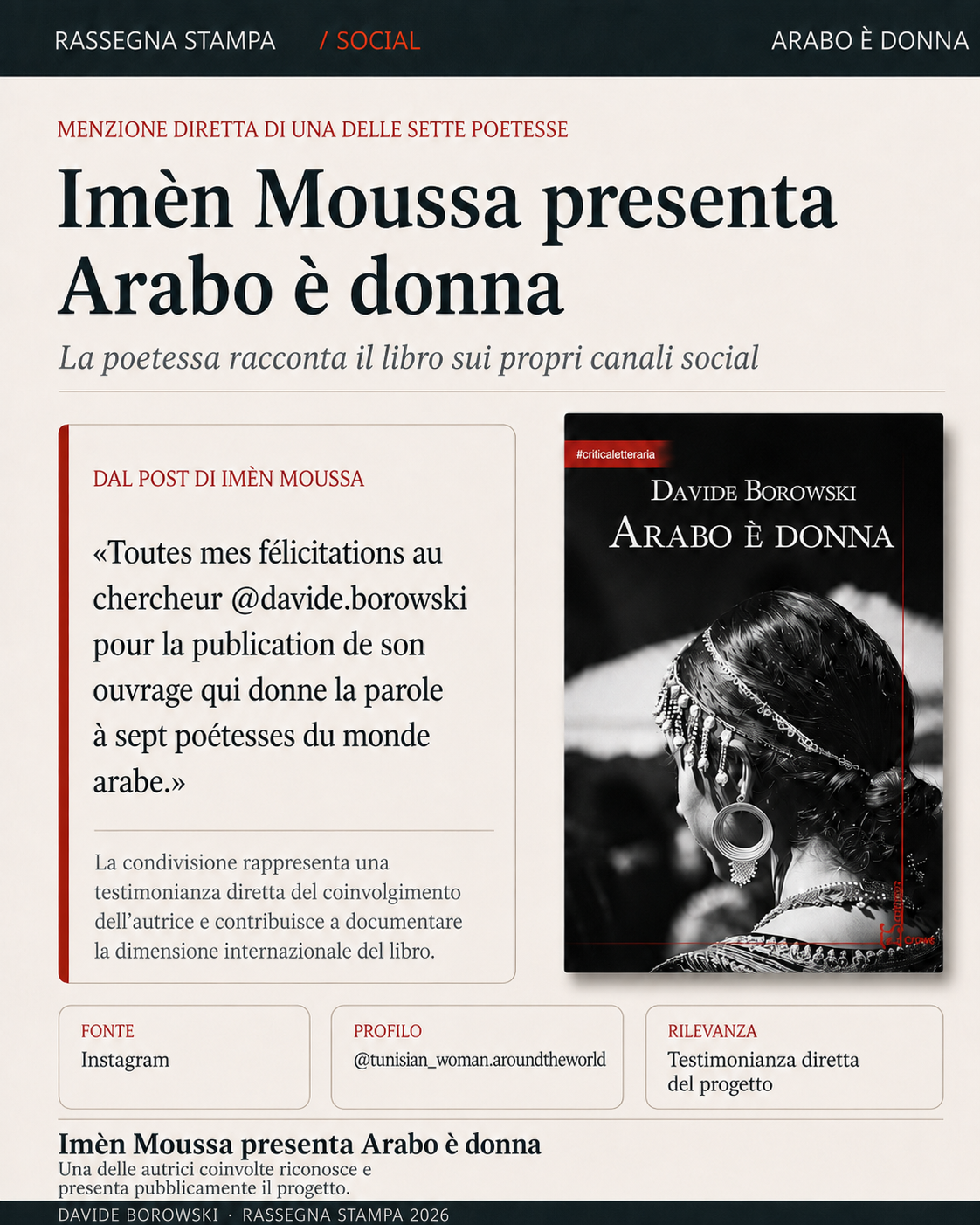 Imèn Moussa (IG) — Presenta Arabo è donna