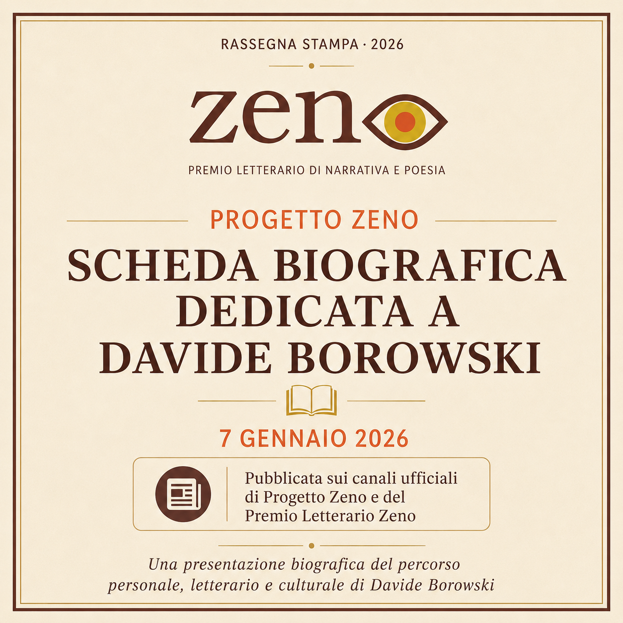 Progetto Zeno — Scheda biografica di Davide Borowski