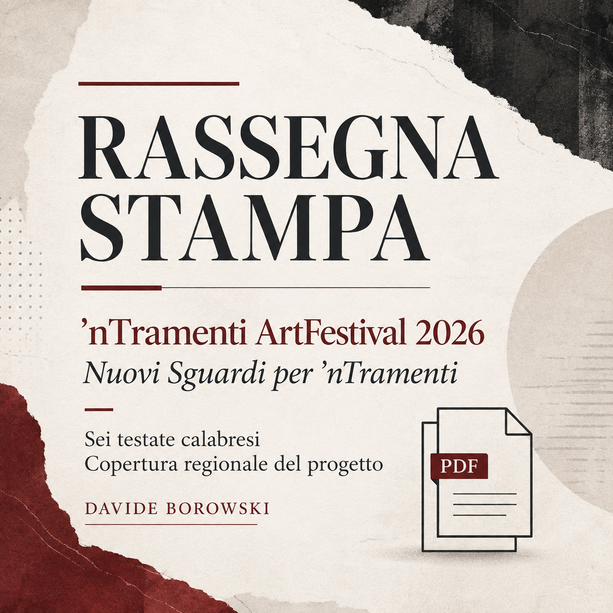 Stampa calabrese — ’nTramenti ArtFestival, nuova installazione permanente a Cardinale