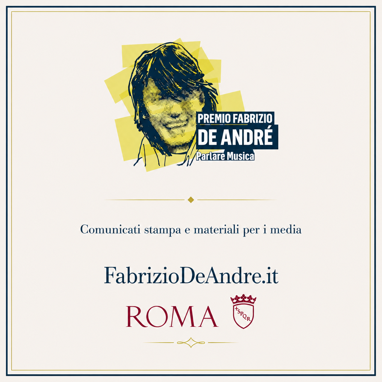 Premio Fabrizio De André 2025, comunicati stampa e materiali per i media - Presenza di Davide Borowski tra i finalisti - Agosto 2025