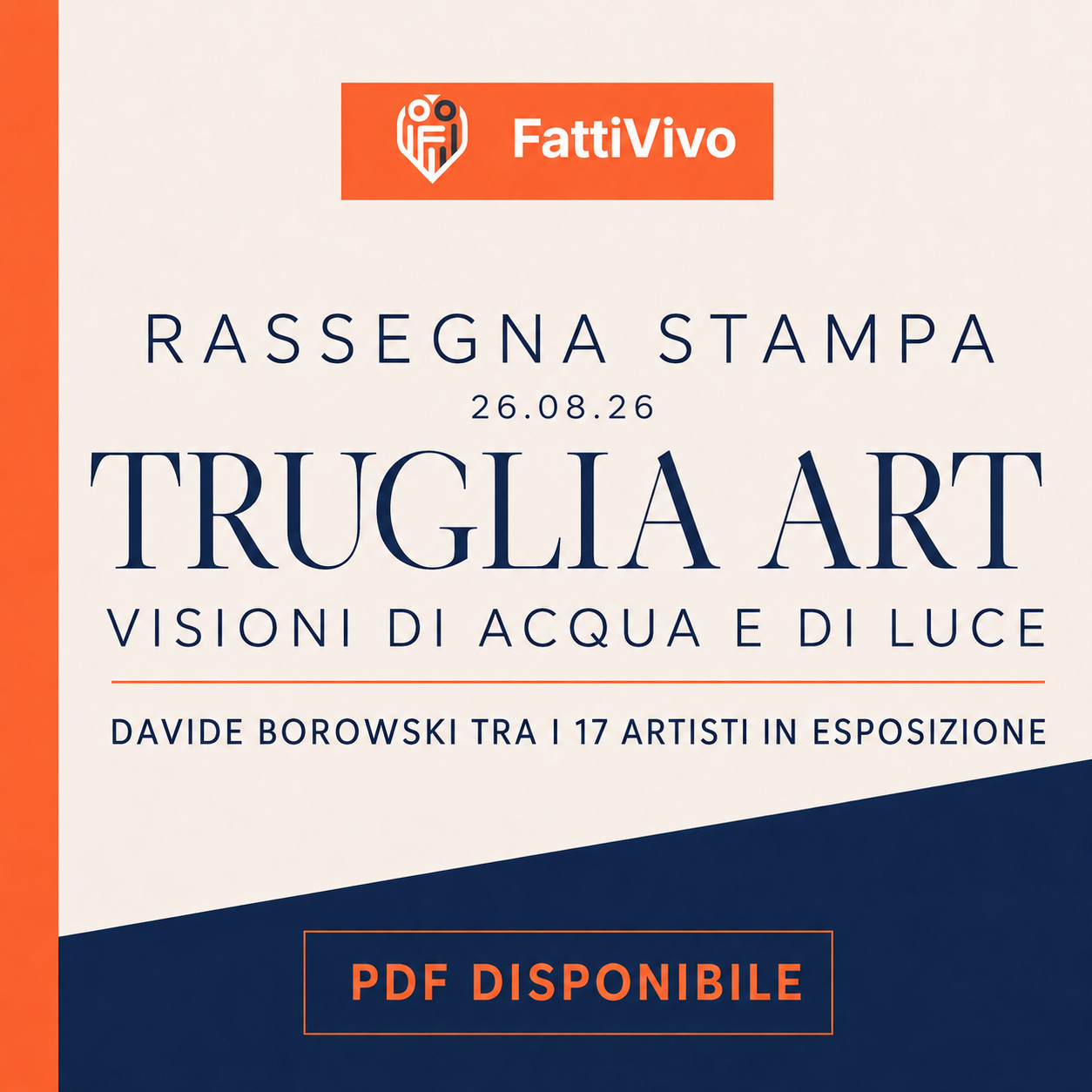 FattiVivo - Le opere di Davide Borowski a Truglia Art 2026 - 26.08.26