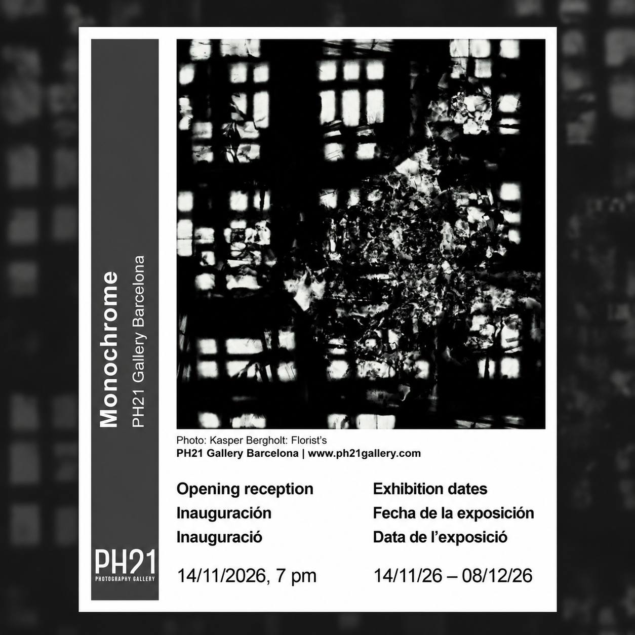 PH21 Gallery Barcelona – Invito ufficiale a Monochrome - 26.09.26