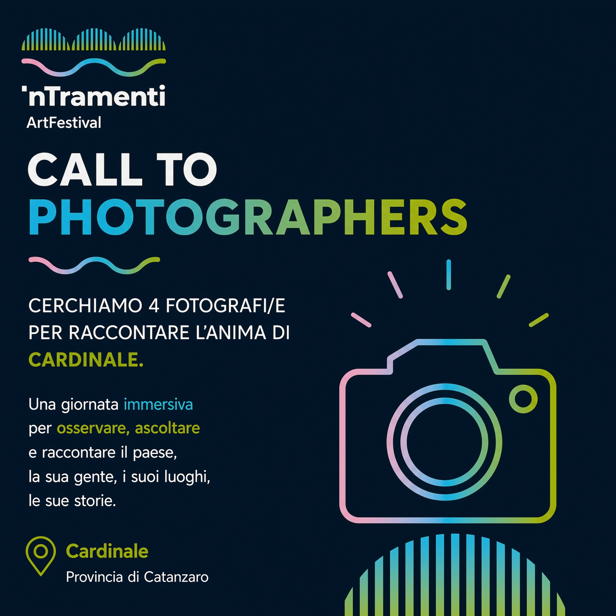 Fotografo ufficiale per ‘nTramenti ArtFestival