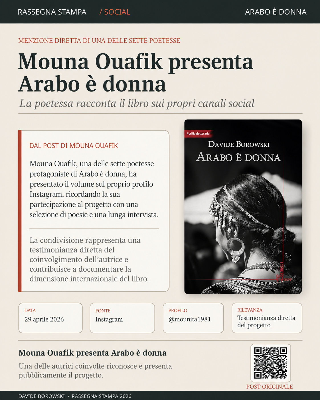 Mouna Ouafik (IG) — Presenta Arabo è donna
