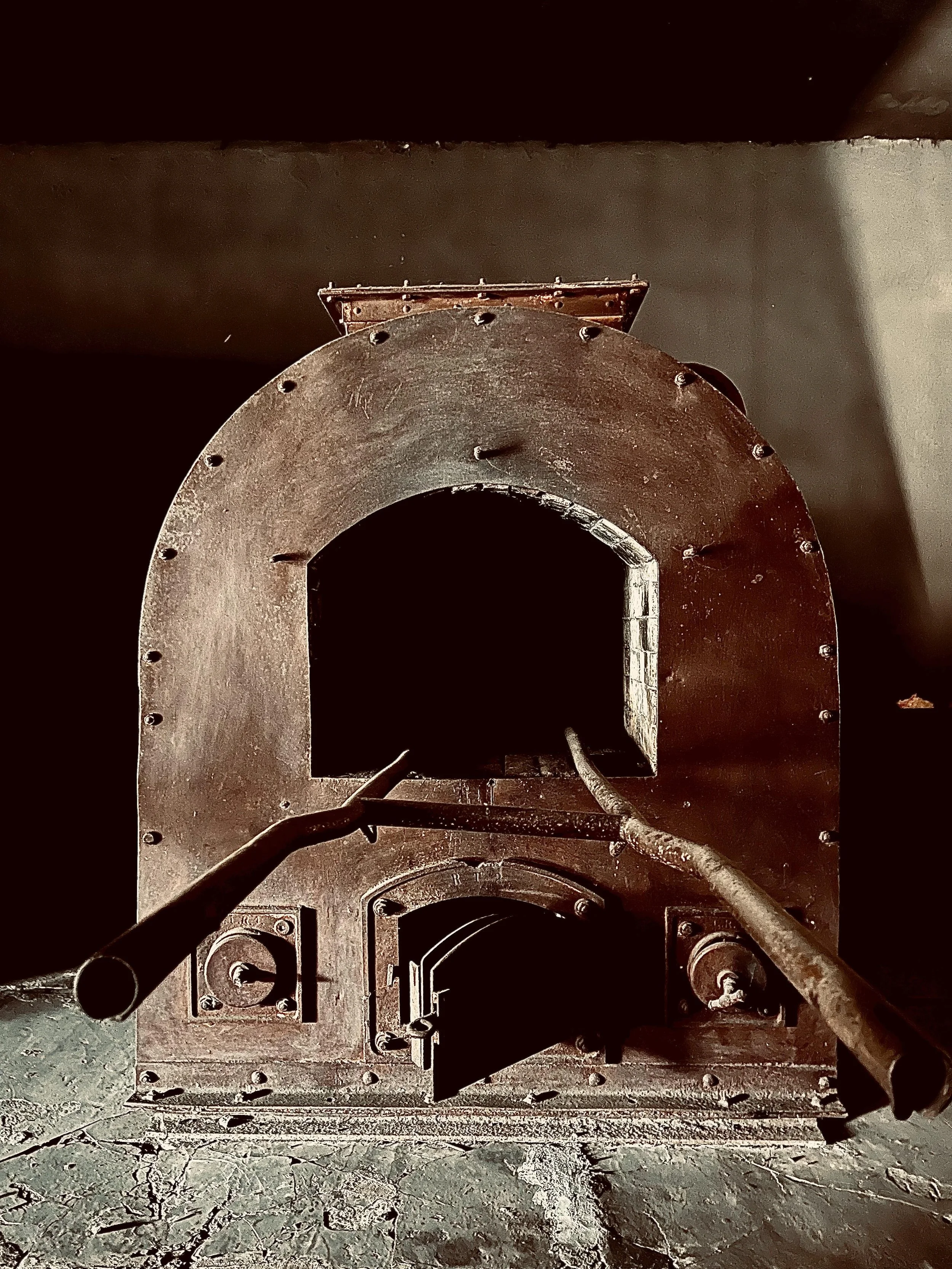 Main furnace in the crematorium