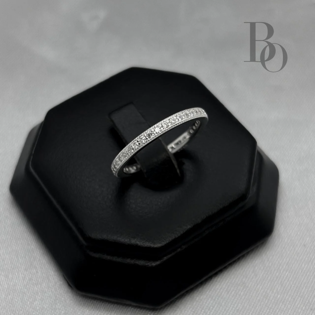 Anillo Churumbela Con Piedra Zirconia Plata