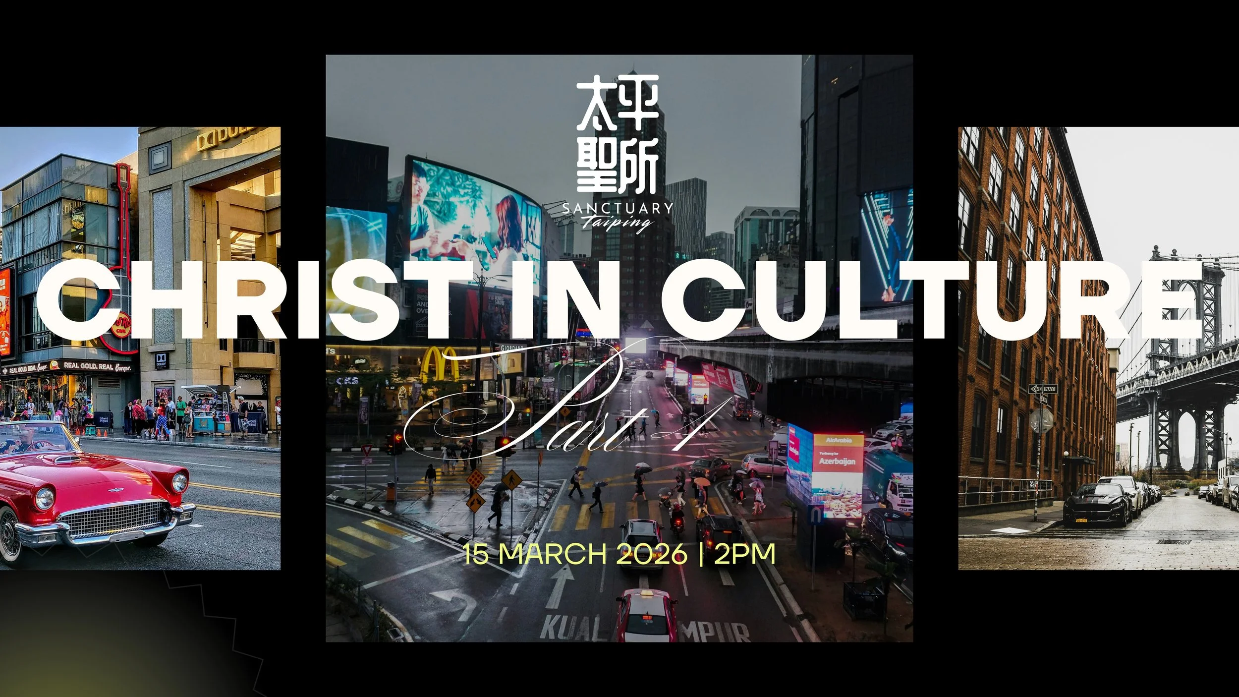 We talk about Christ in culture—not removed from it. Join us as we continue our conversation on what that really looks like.

 📍  太平聖所 // Sanctuary Taiping 🗓️ 15 March 2026 ⏰ 2pm

Let’s explore what it means to carry faith into the fabric of our li
