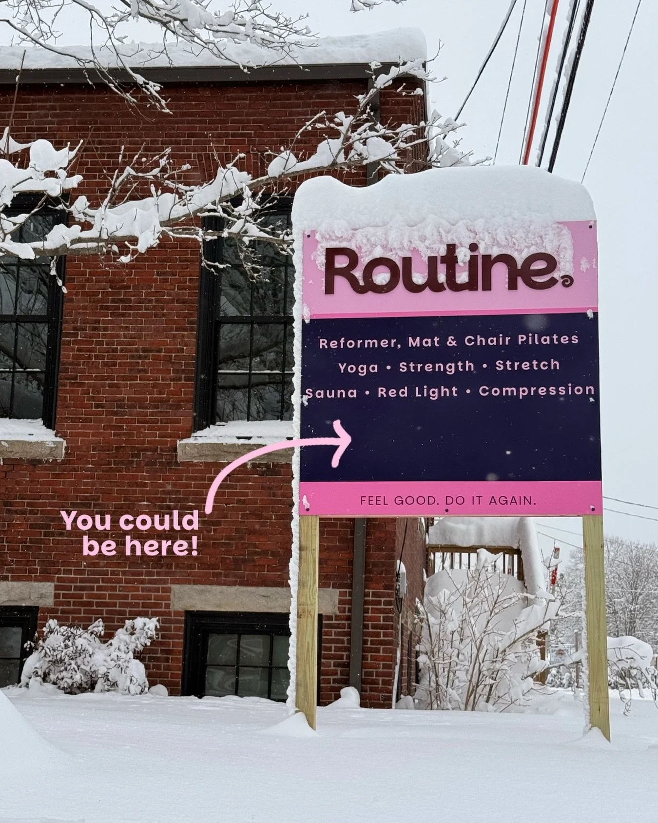 Snow on the ground, names on the sign ❄️🪧
(Well&hellip; yours could be.)

Our Wellness Suites at 21 Stanwood are now leasing for 2026.
Rent a suite, build your practice, and see your name on our sign.

We&rsquo;re looking for 3 wellness-oriented bus