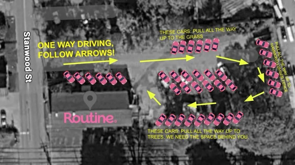 Mayday Mayday 🚨 even though it&rsquo;s April we need to chat, chat! PLEEEEASSSSEEEE help us to help your fellow Routinis. Classes are FULL (🤠) but that means if we keep parking funky we won&rsquo;t be able to get everyone in and out efficiently and