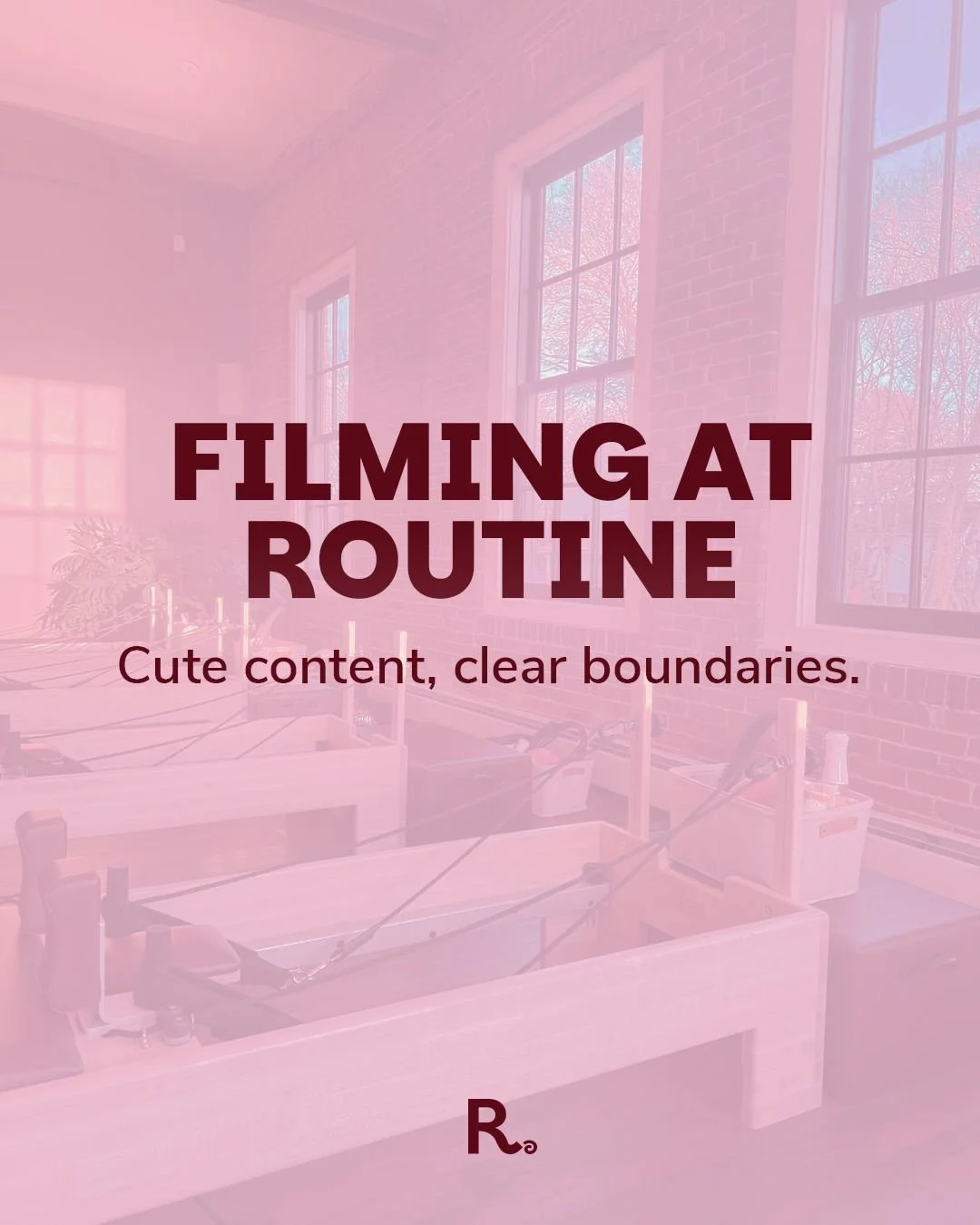 We love a cute class vid. We also love boundaries, privacy, and making sure everyone feels comfortable in the room.
⠀
Filming is allowed at Routine, but no other clients may be visible in your frame. Not blurred, not in the background, not &ldquo;bar