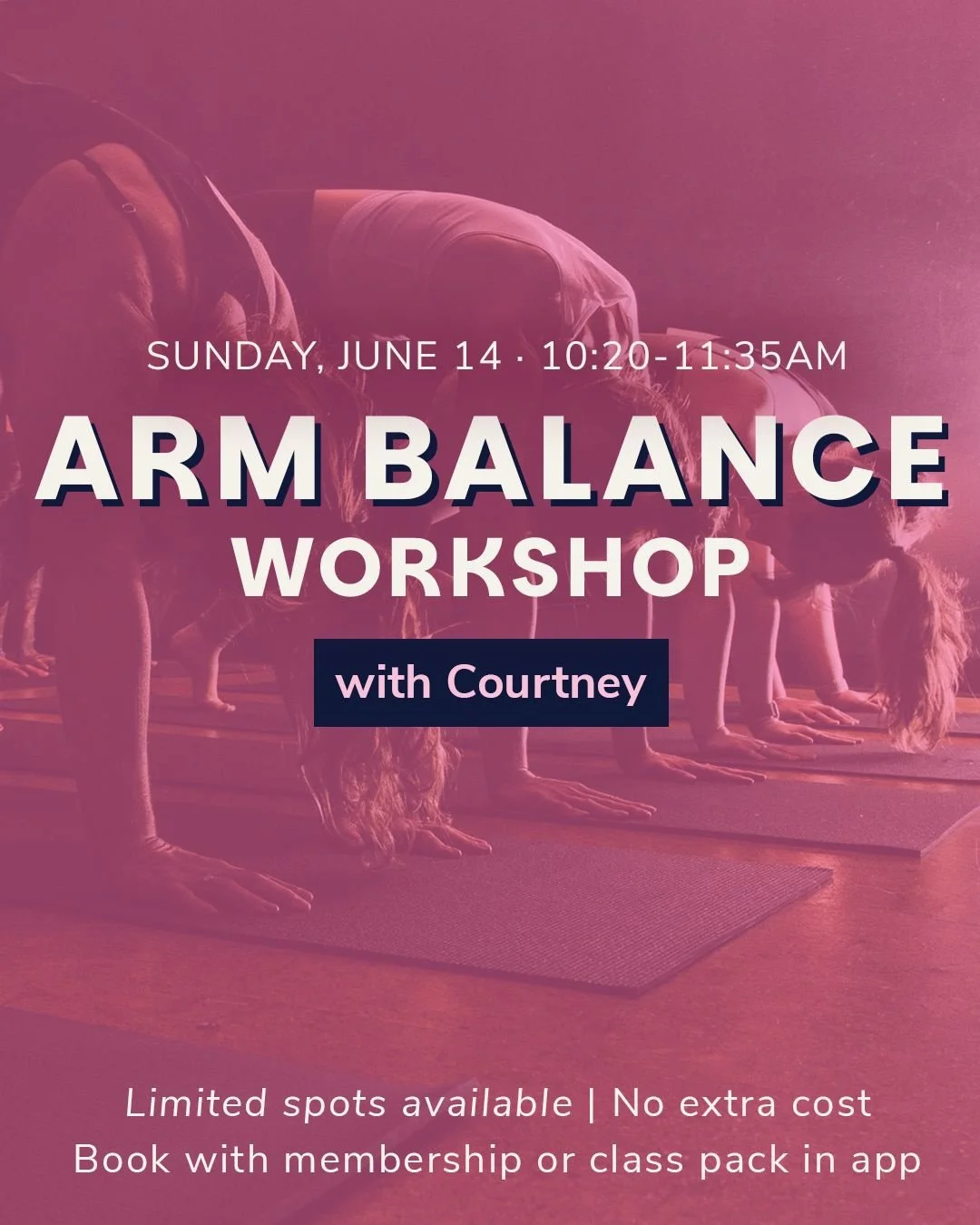 Ready to play upside down? 🙃
⠀
Join Courtney for a 75-minute Arm Balance Workshop designed to help you explore strength, stability, and confidence in a variety of arm balances ranging from beginner to intermediate.
⠀
We'll start with a brief warm-up