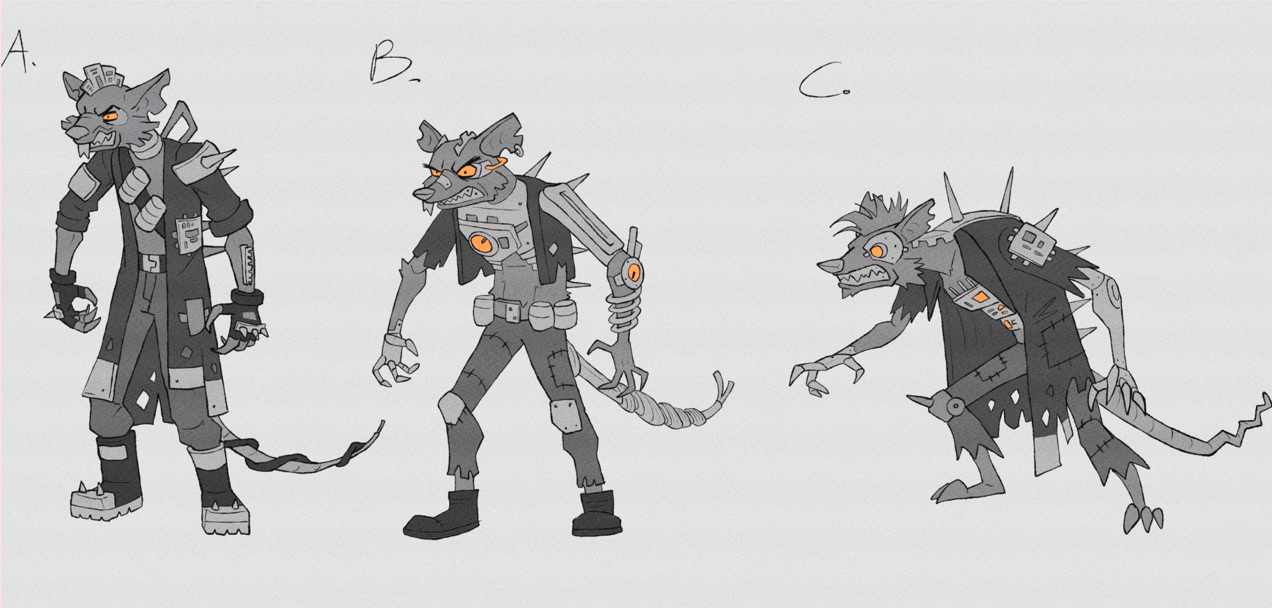 Filthrunner Enemy Concept Exploration
