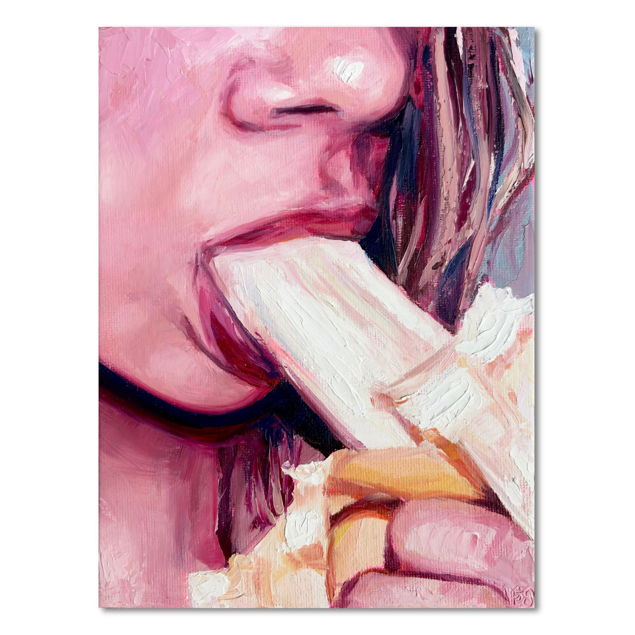 eating a banana — Fine Art Print