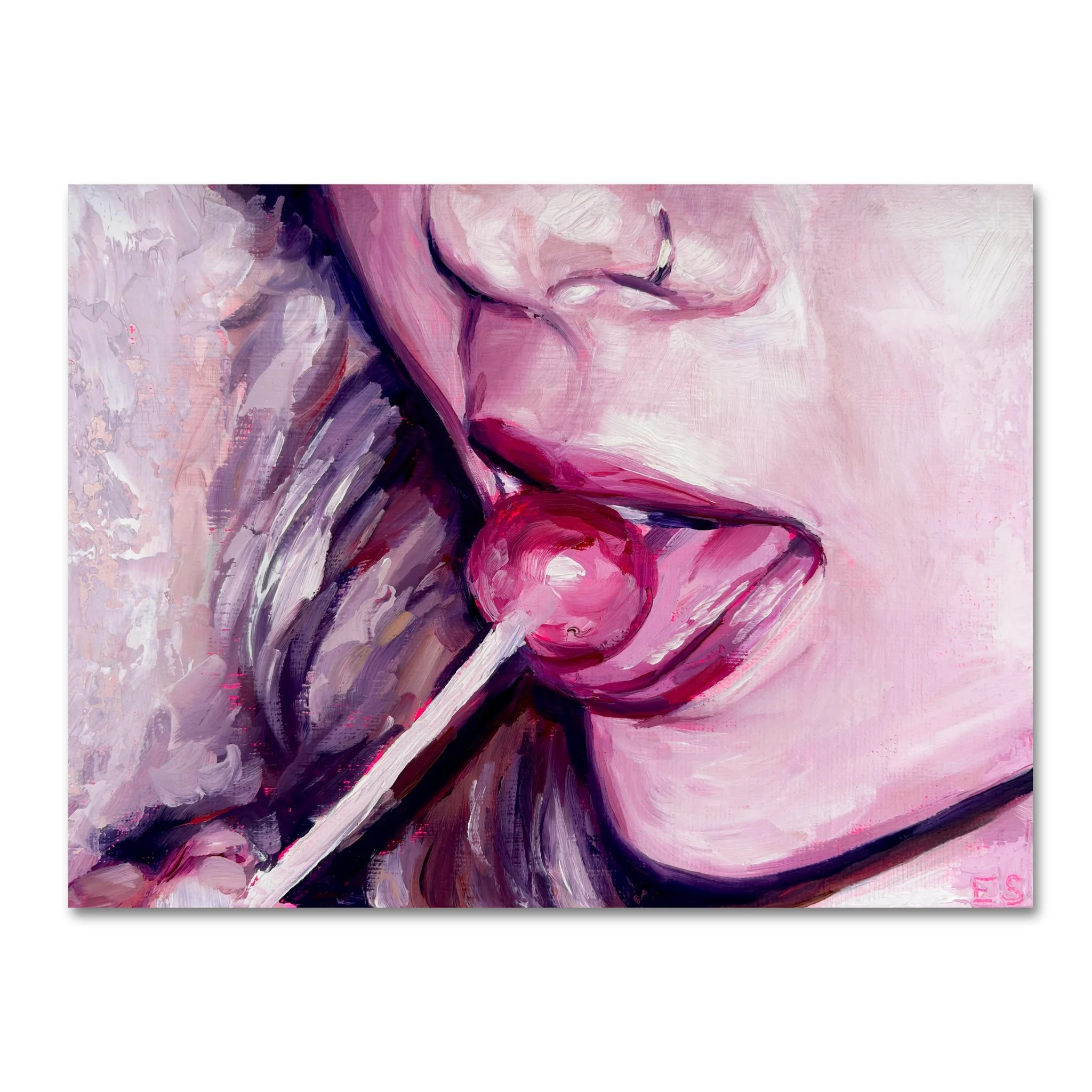 eating a lollipop — Fine Art Print