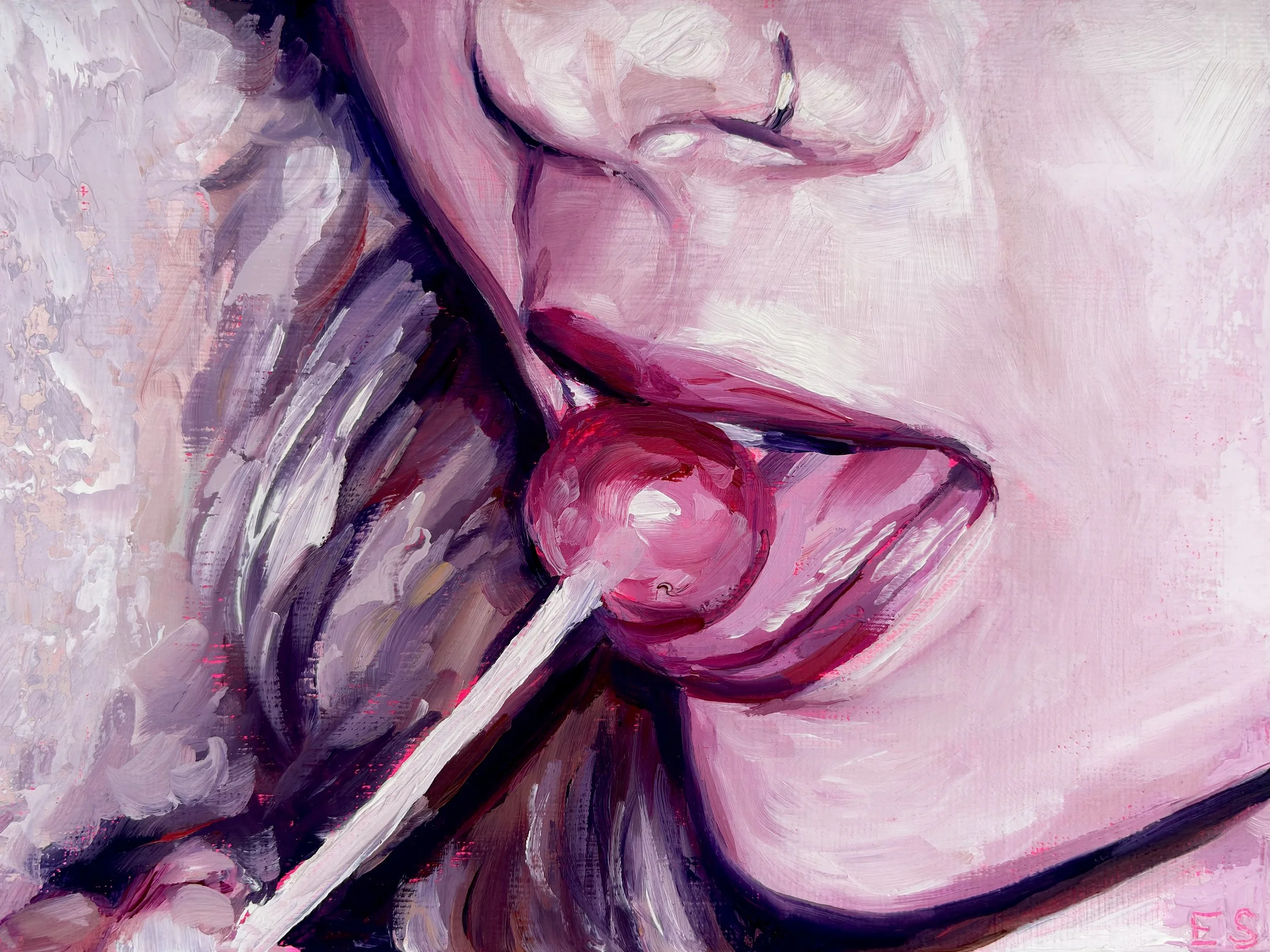 eating a lollipop