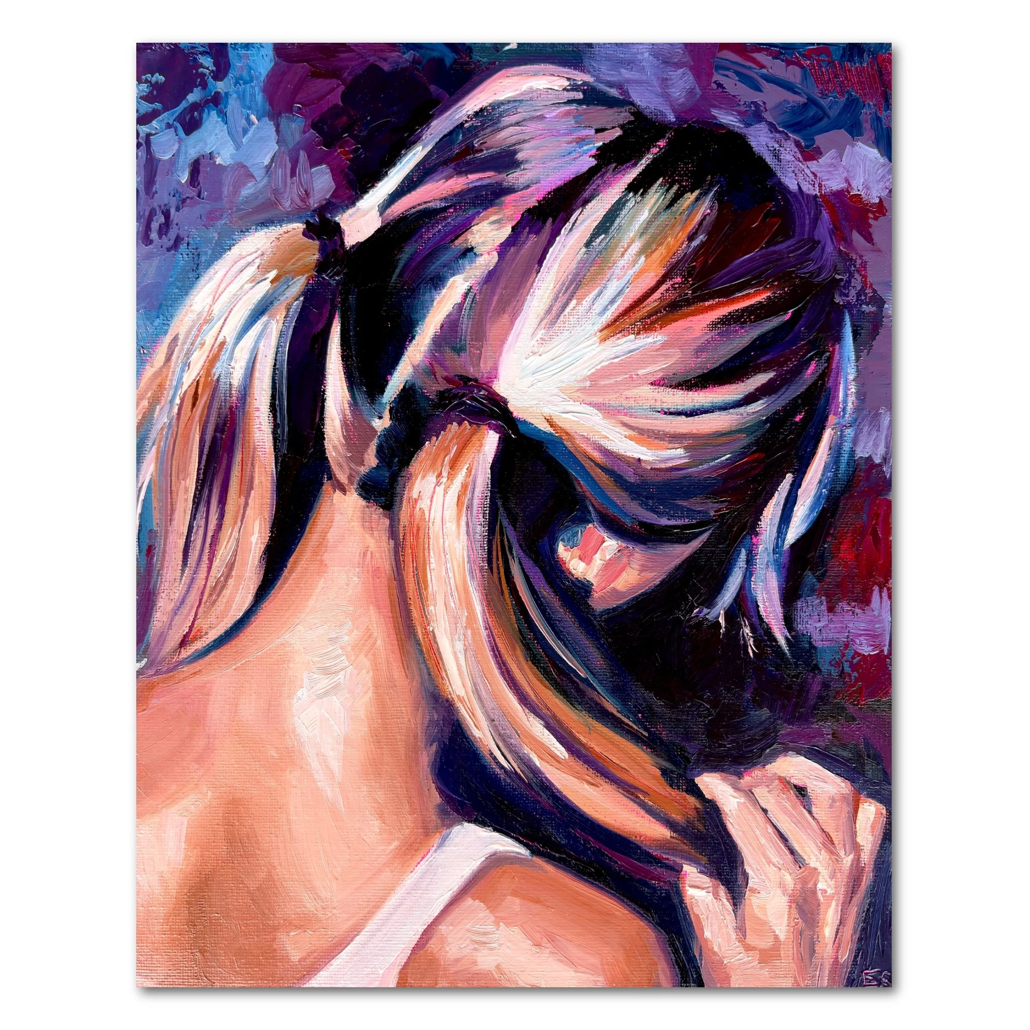 wearing pigtails — Fine Art Print