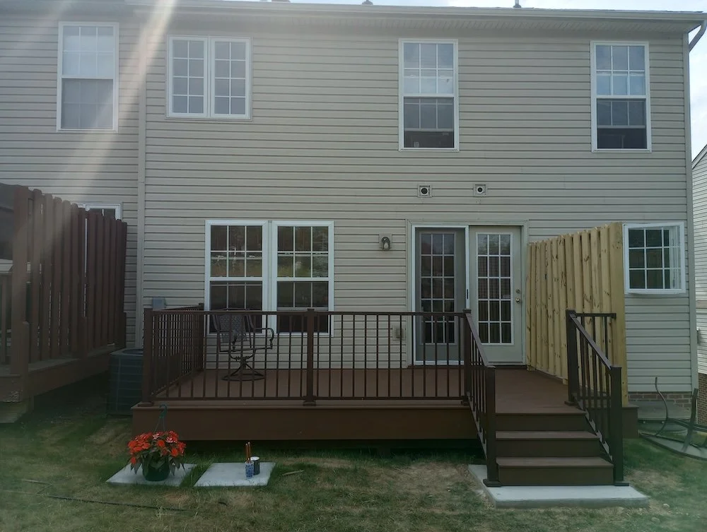 Rear patio open deck