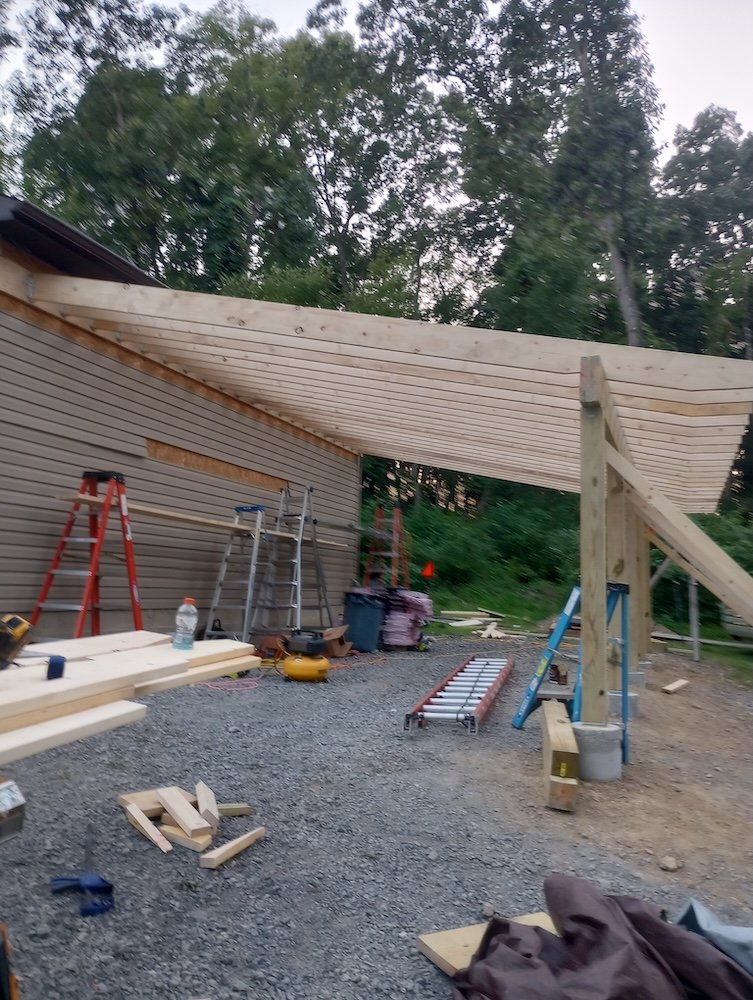 New side addition building frame