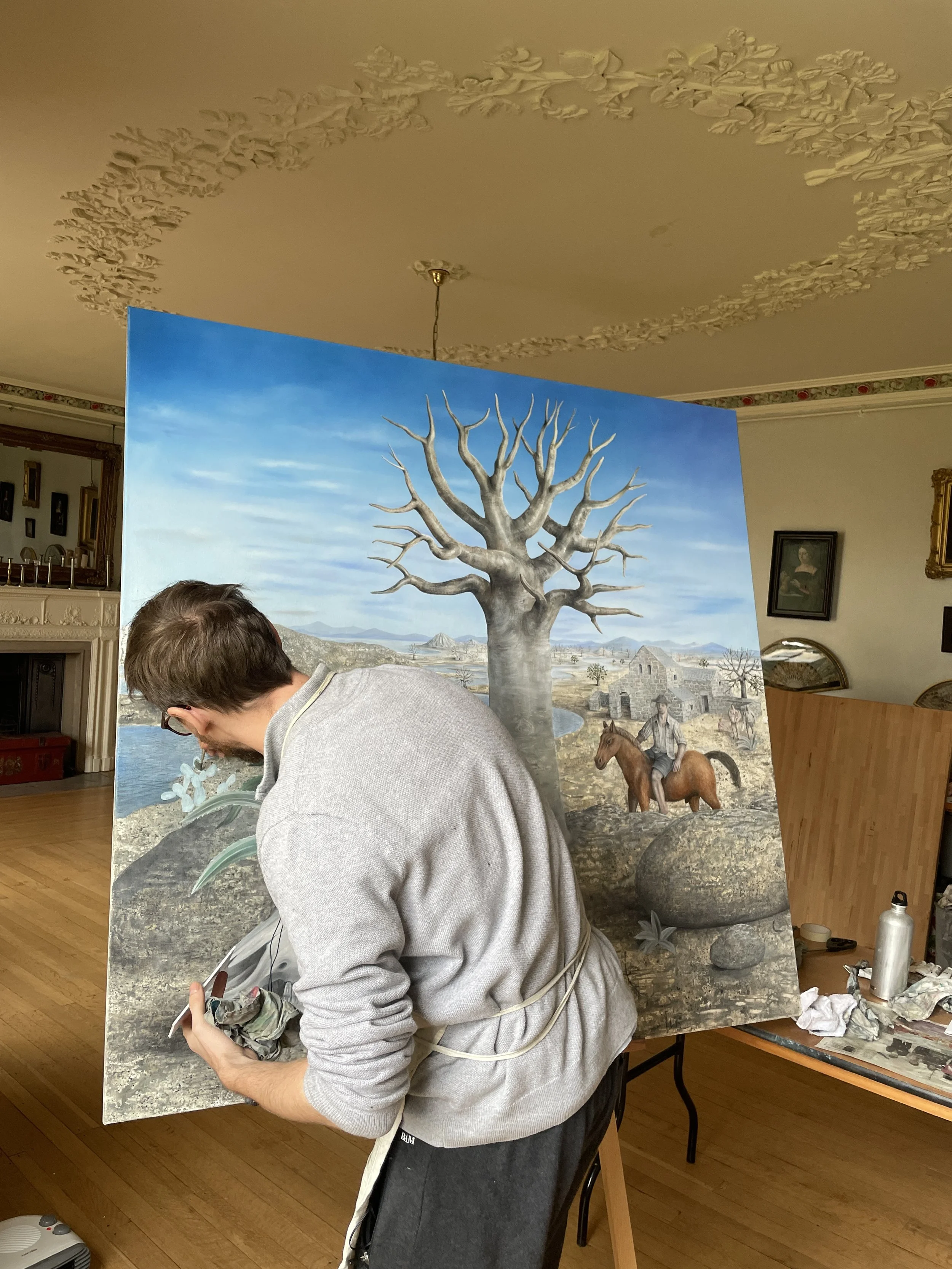 James Mortimer painting a landscape.JPG