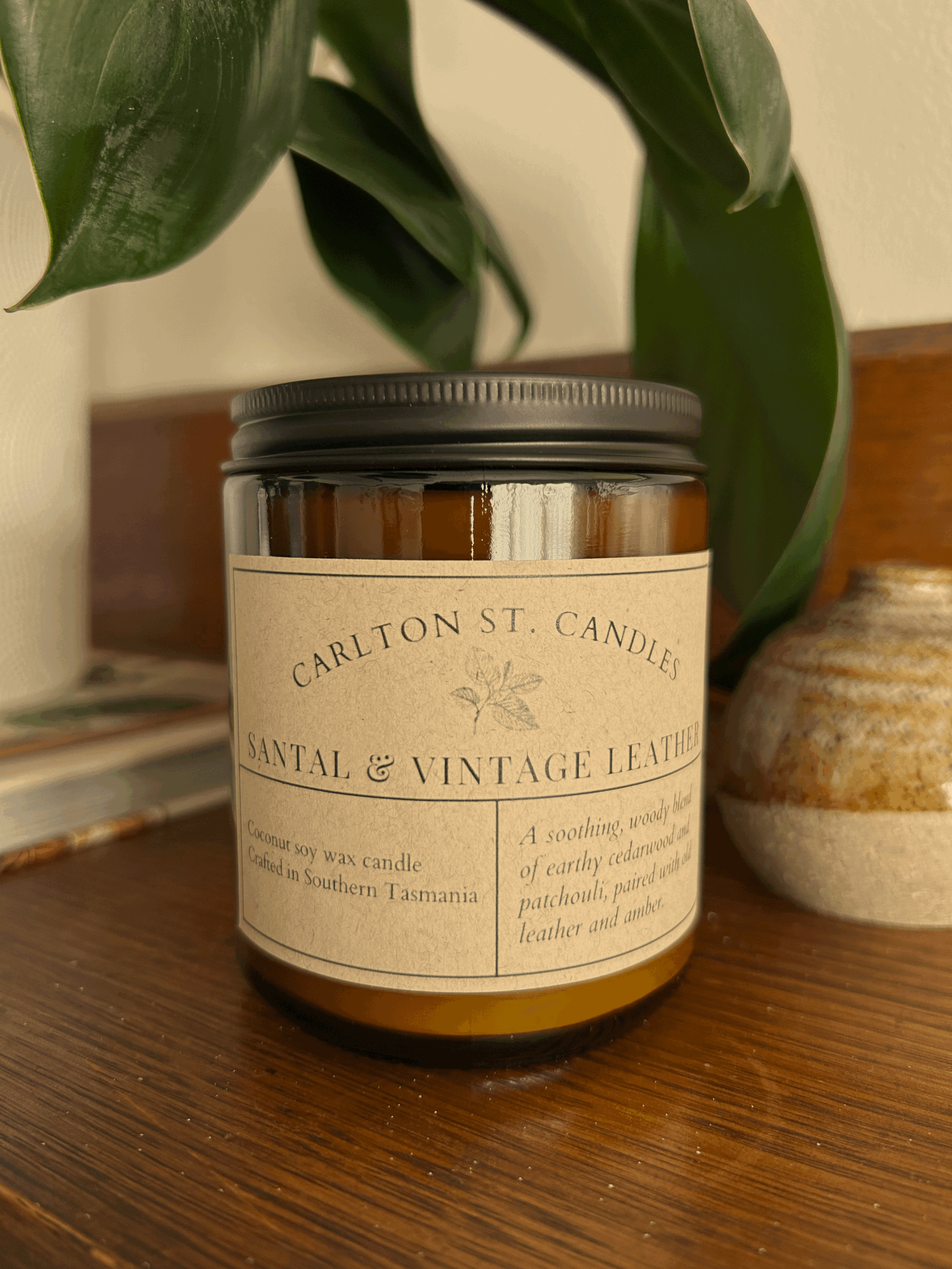 Santal & Vintage Leather Candle