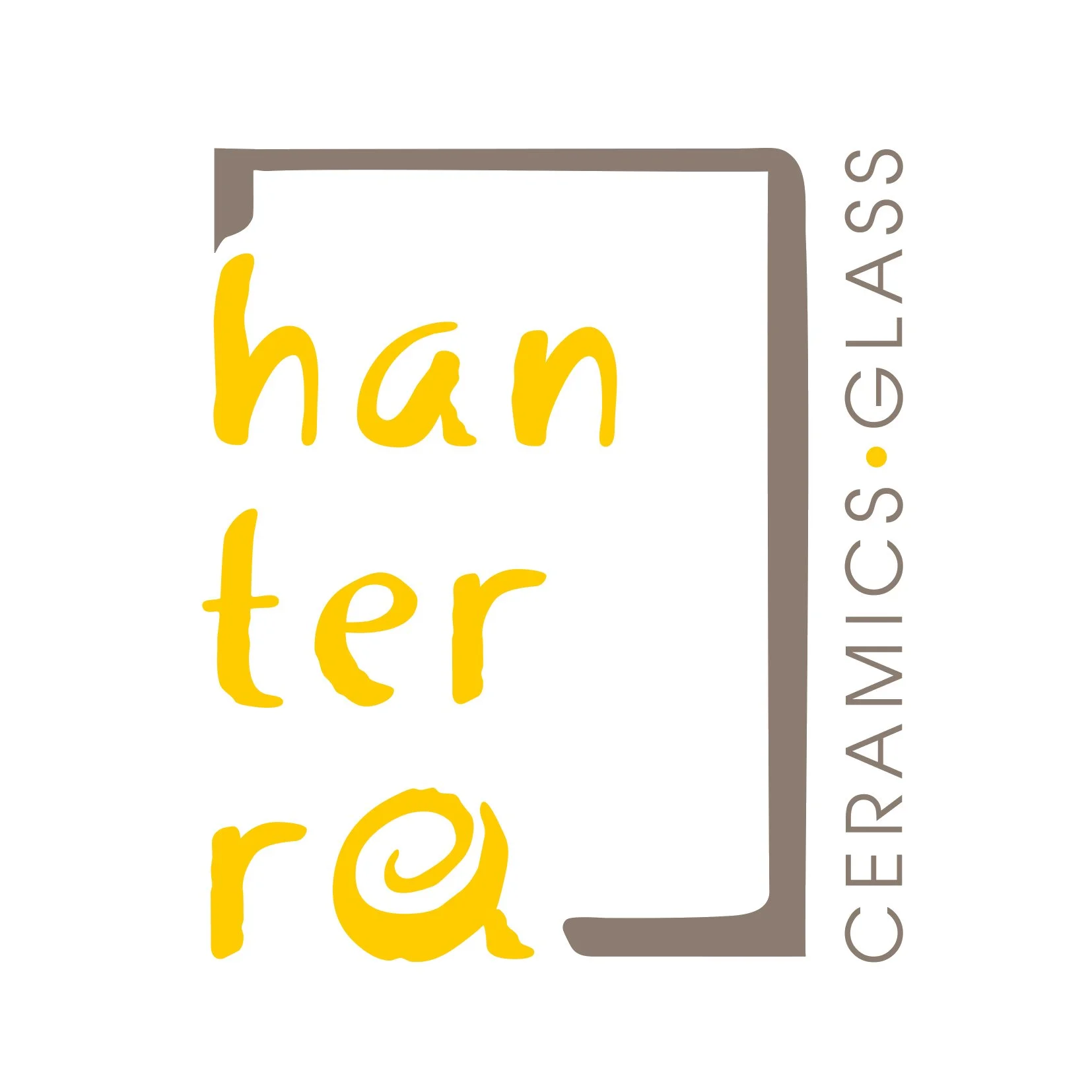 Logo for Canter, a website about children and family therapy, featuring the website URL and the words 'han', 'ter', 'ra' in yellow handwritten font.