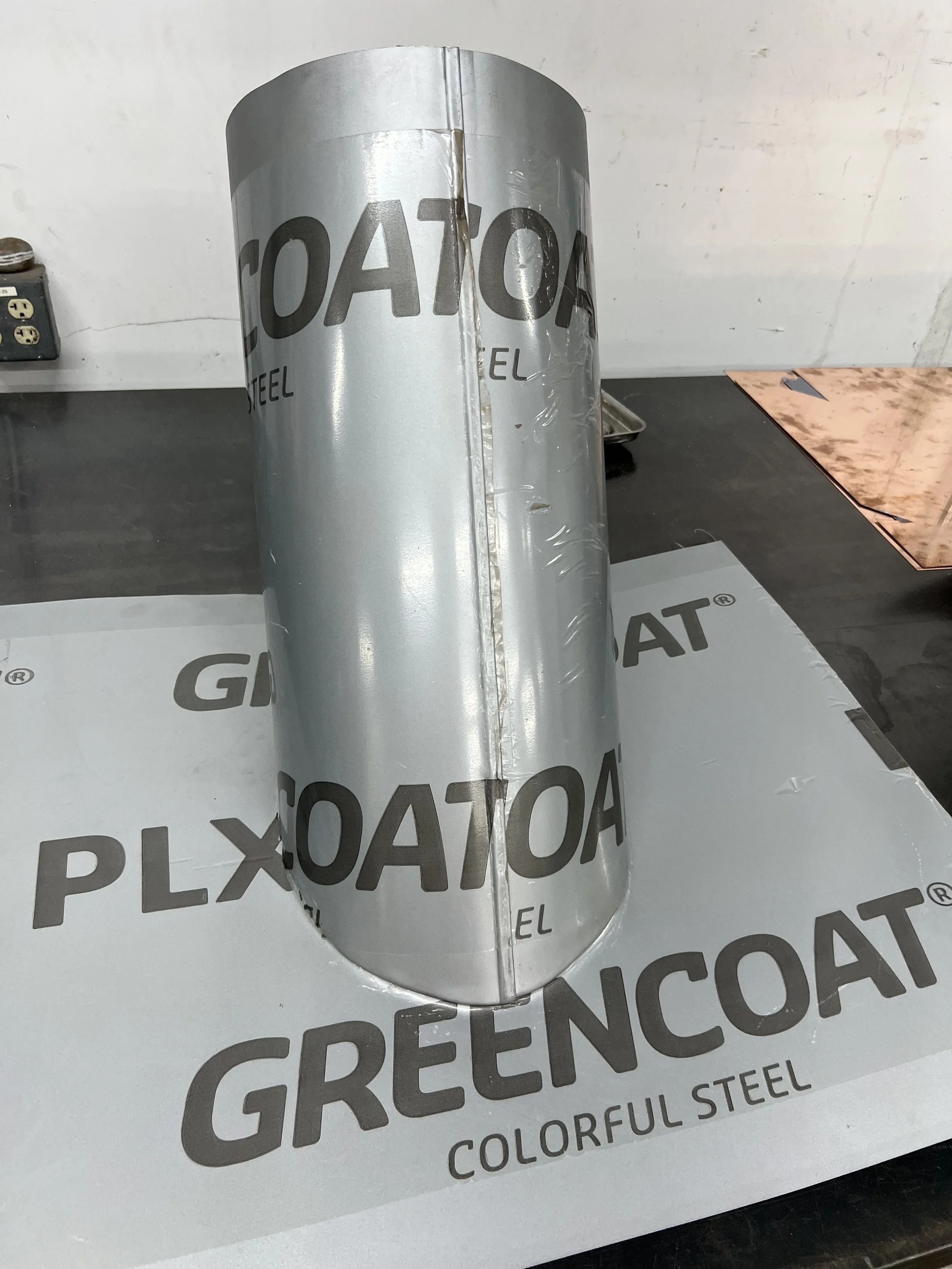 Prefabricated custom vent boot in GreenCoat PLX