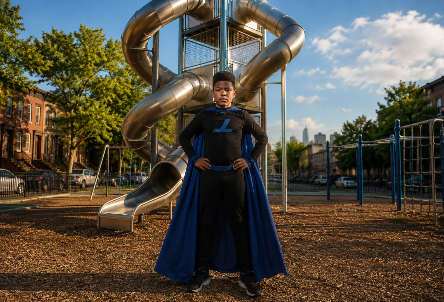 A young boy realizes his confidence by  embracing his love of superheroes
