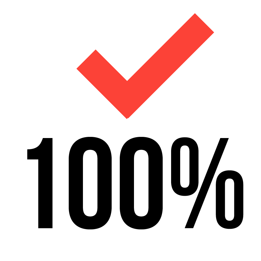 A red checkmark inside a black circle with the text 'Verified' beneath it.