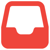 Red and black icon of a washing machine.