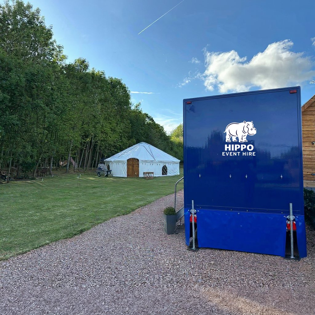 High-end toilet trailer at a glamping site