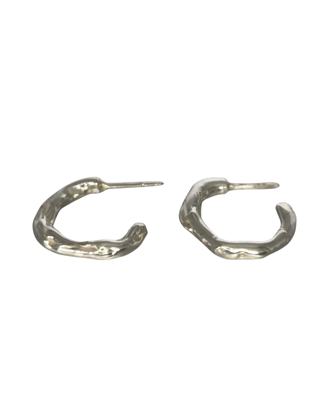 Organic Texture Small Hoop Earrings