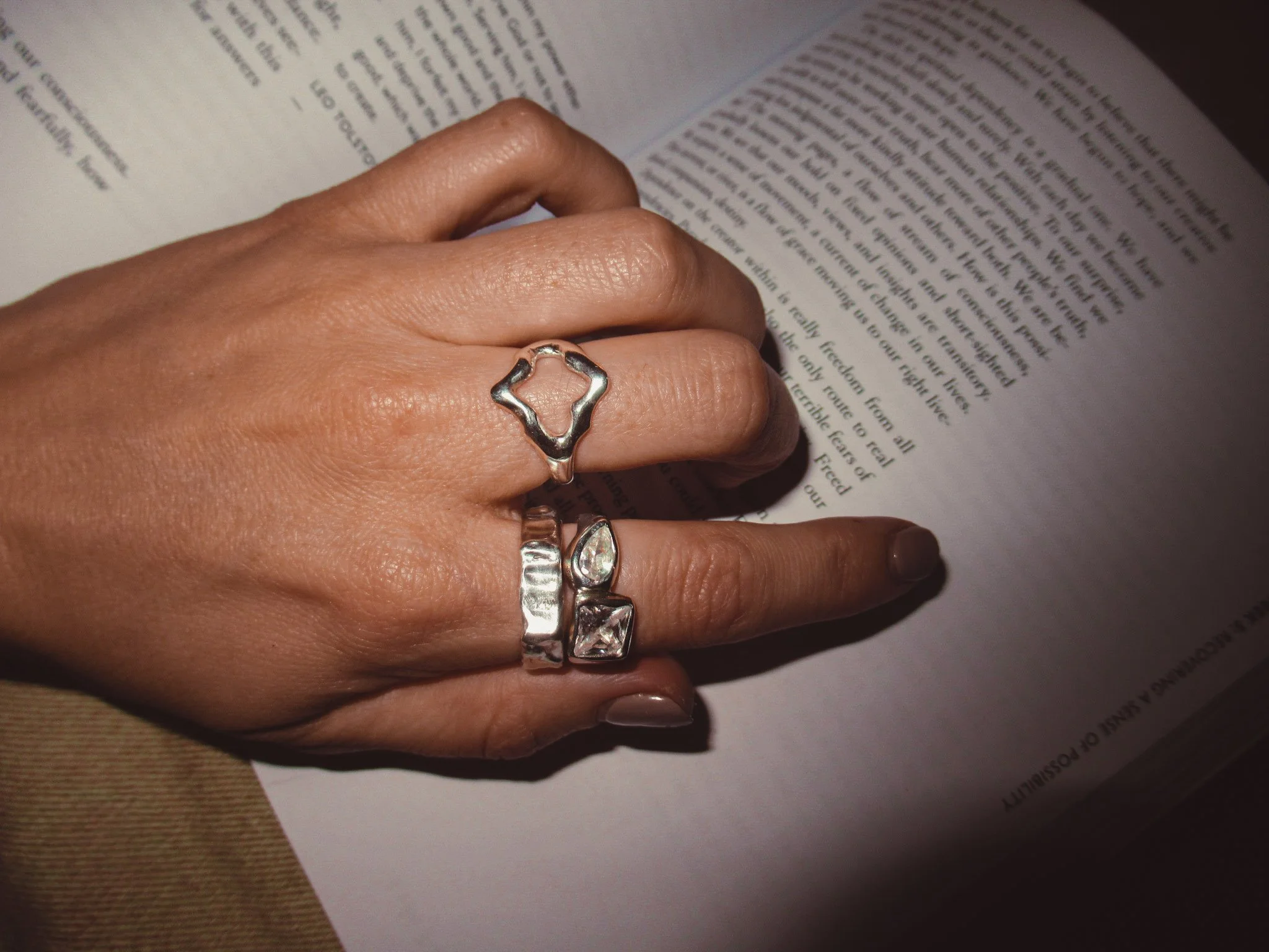 Handmade sterling silver ring inspired by life’s highs and lows. A sculptural, organic lost-wax design—unique, meaningful, and slow-made.