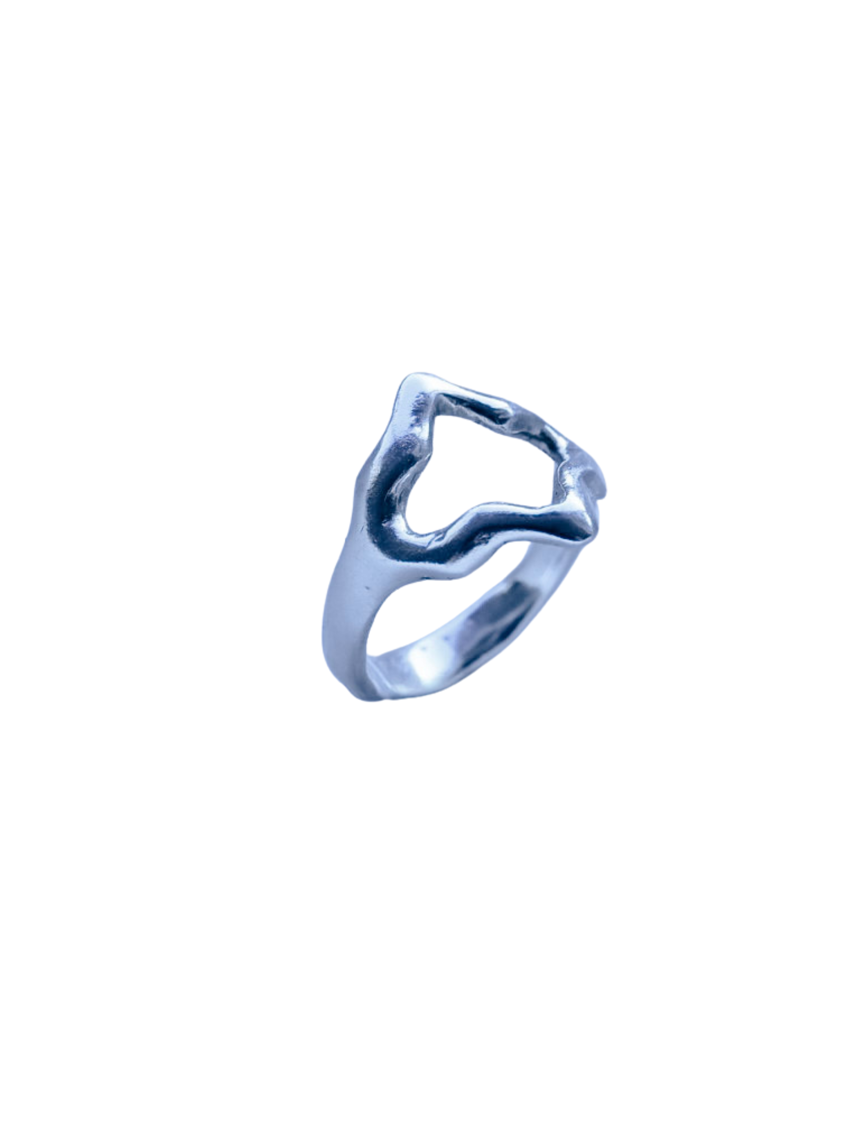 Peak & Valley – Handmade Organic Sterling Silver Ring (Lost-Wax Sculptural Design)