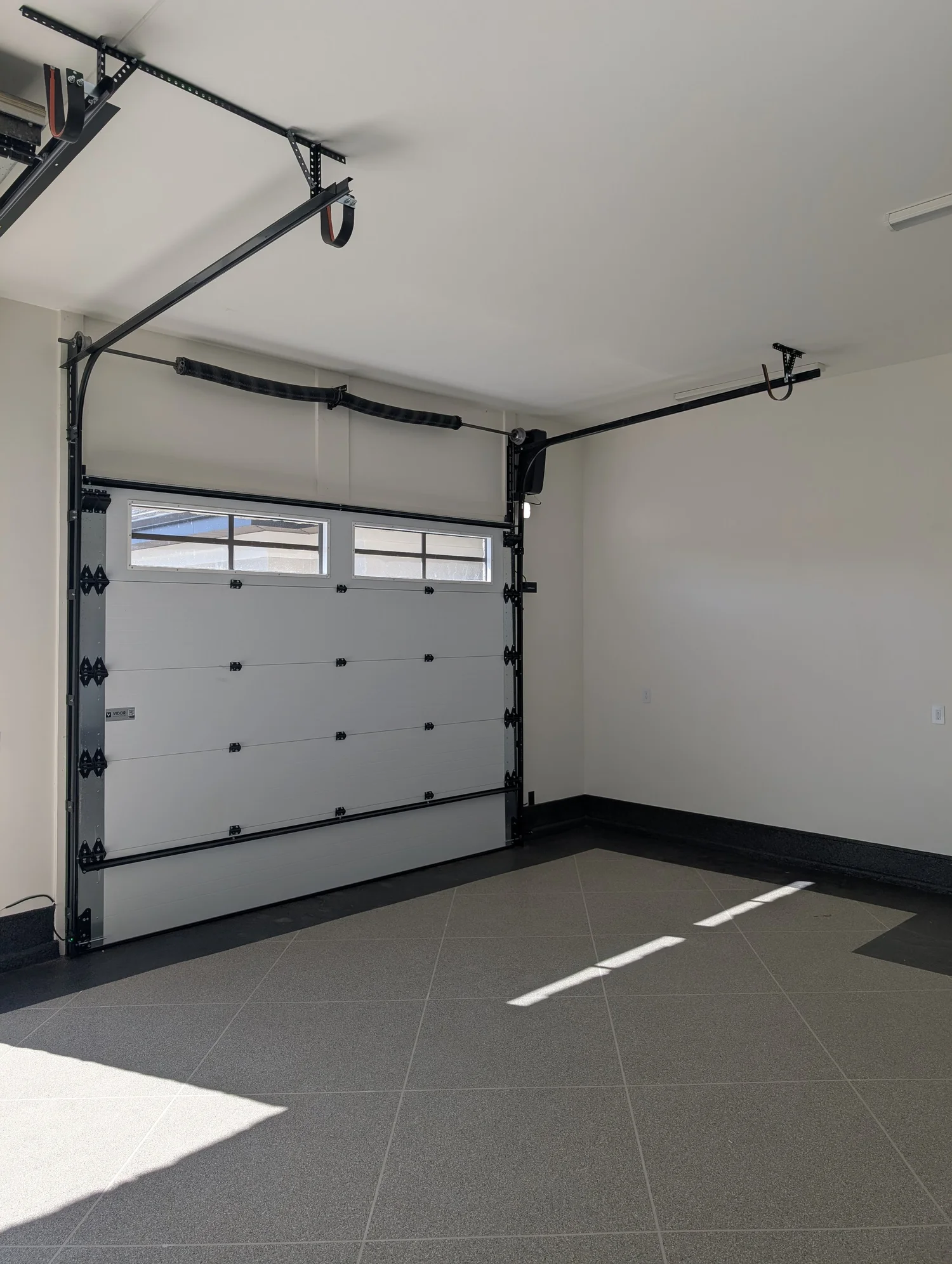 Traditional track garage door