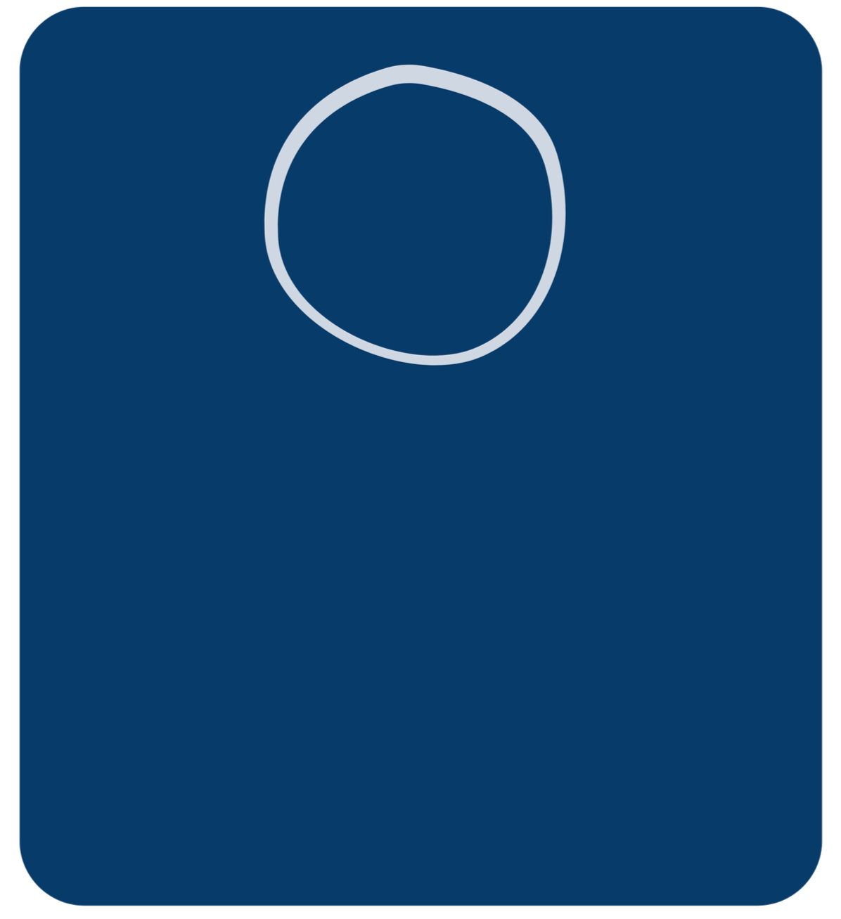 A blue and white sign with a clenched fist symbol and the words 'NO HANDS' written on it.